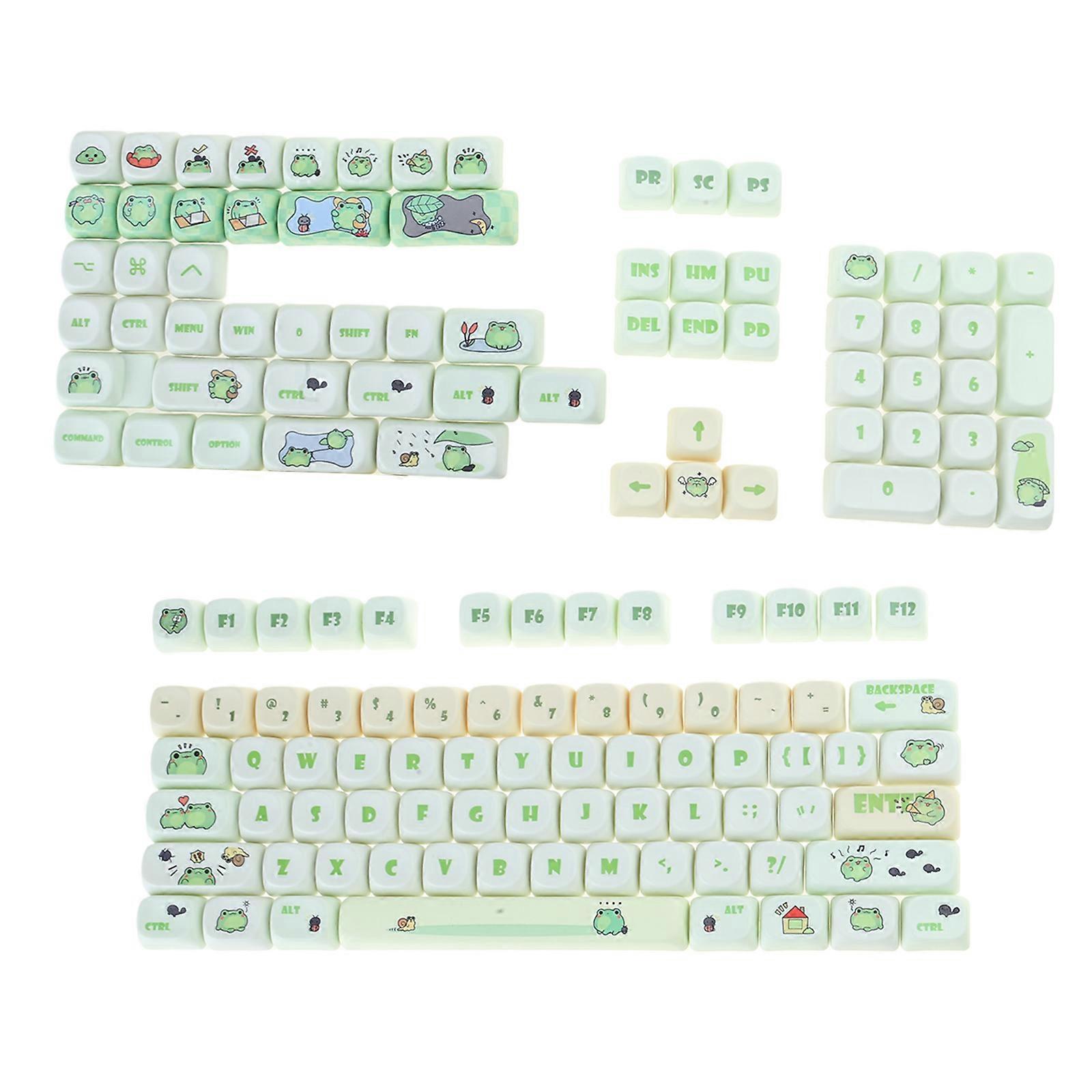 Green Frog PBT Keycap Dyes Subbed DIY Keycaps Dyes Sublimations for Mechanical Keyboards Switches Keycaps Multicolor