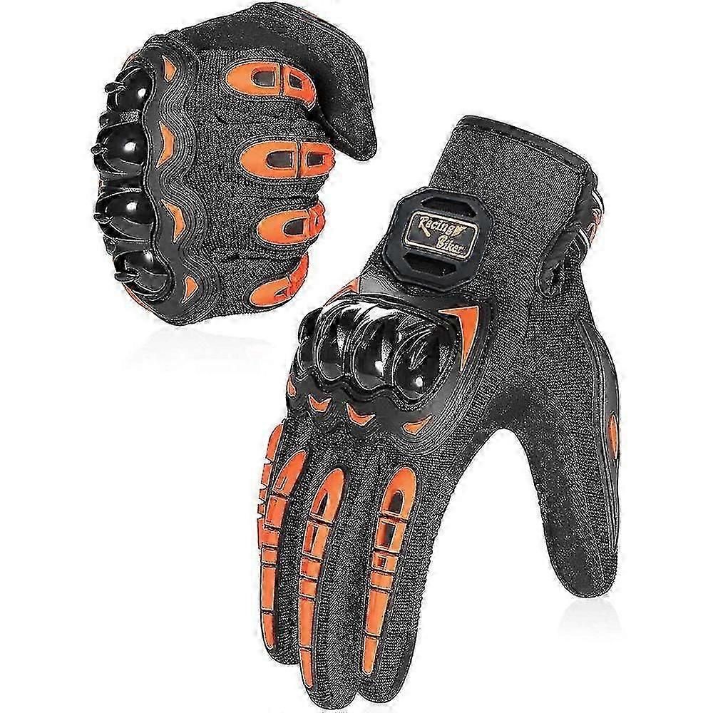 Full Finger Touchscreen Motorcycle Gloves with Hard Knuckle Protection