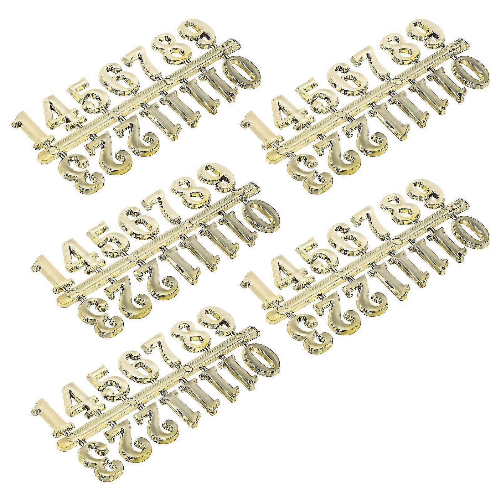 5 Sets Digital Clock Diy Clock Numerals Clock Numbers Replacement Clock Face Numbers
