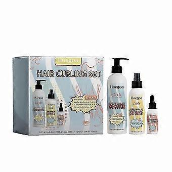 Hydrating Curling Kit for Soft, Shiny, Long-Lasting Curls with Argan & Coconut Oil, Nourishing Leave-In Formula for All Hair Types