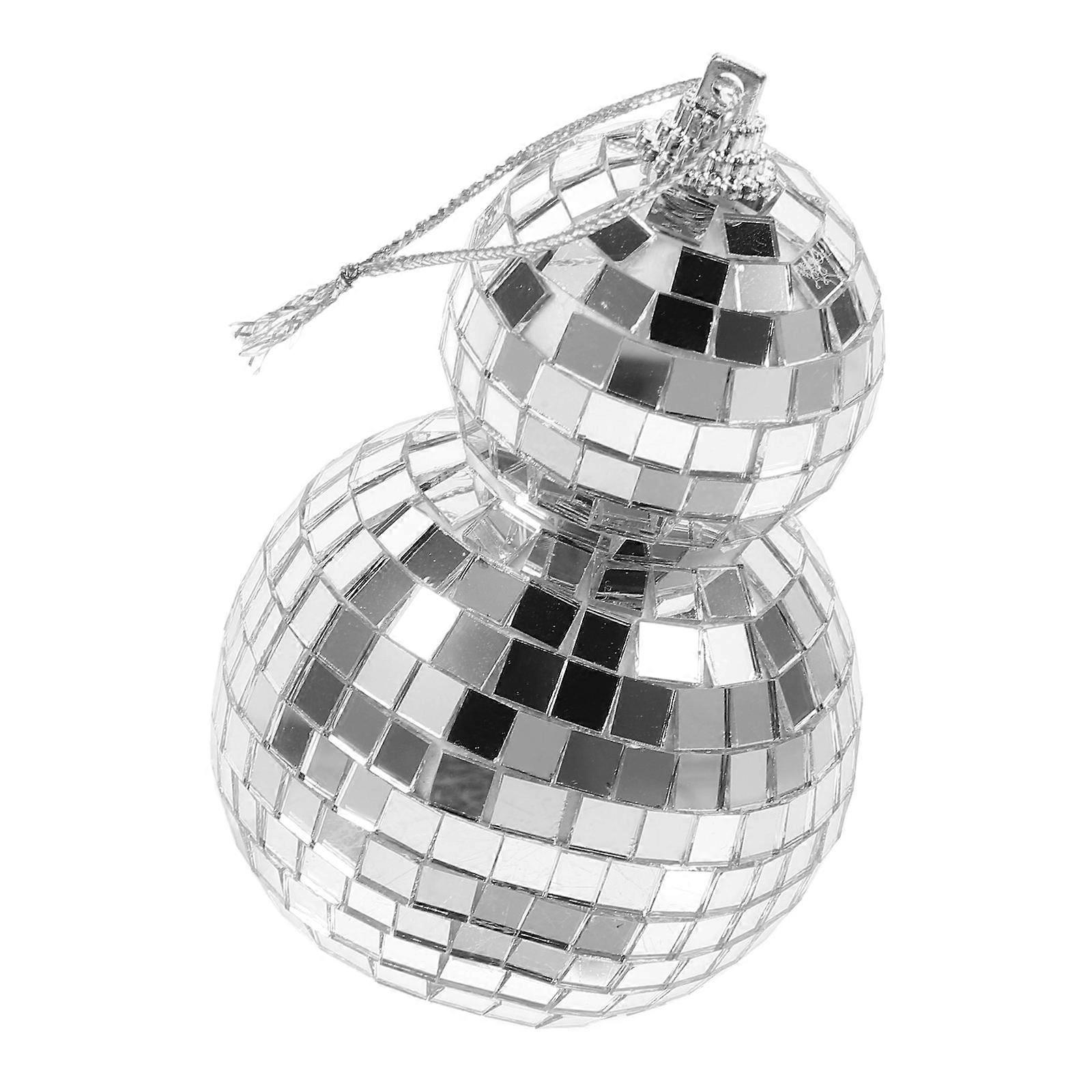 Decorative Mirror Ball Party Mirror Effect For Disco Party Celebration In Silver 1 Set With Light Reflection Function