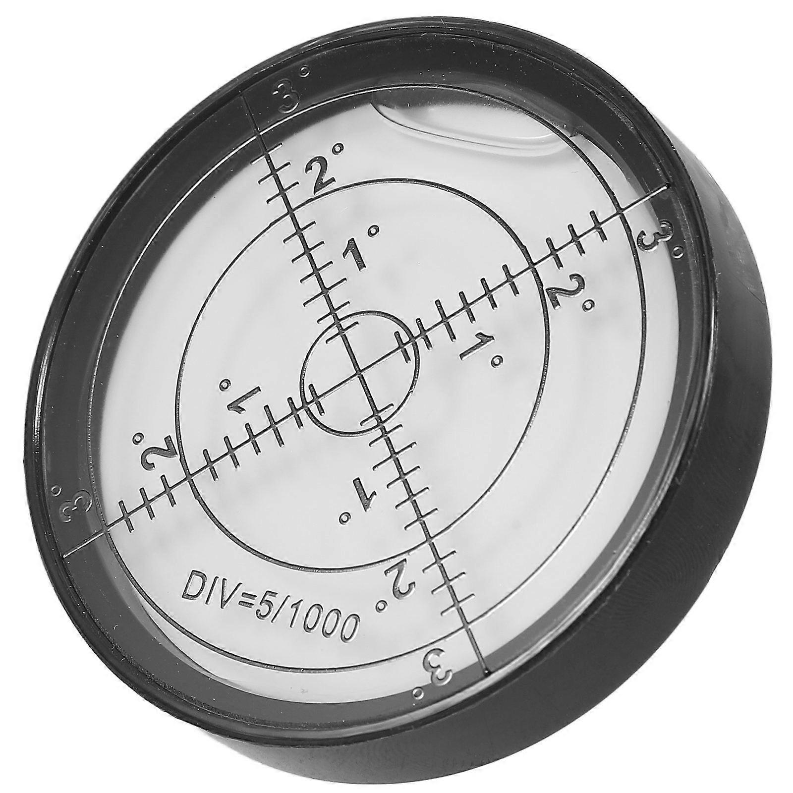Circular Bubble Level High Precision Measurement Tool For Mechanical Manufacturing Black Acrylic 1Set