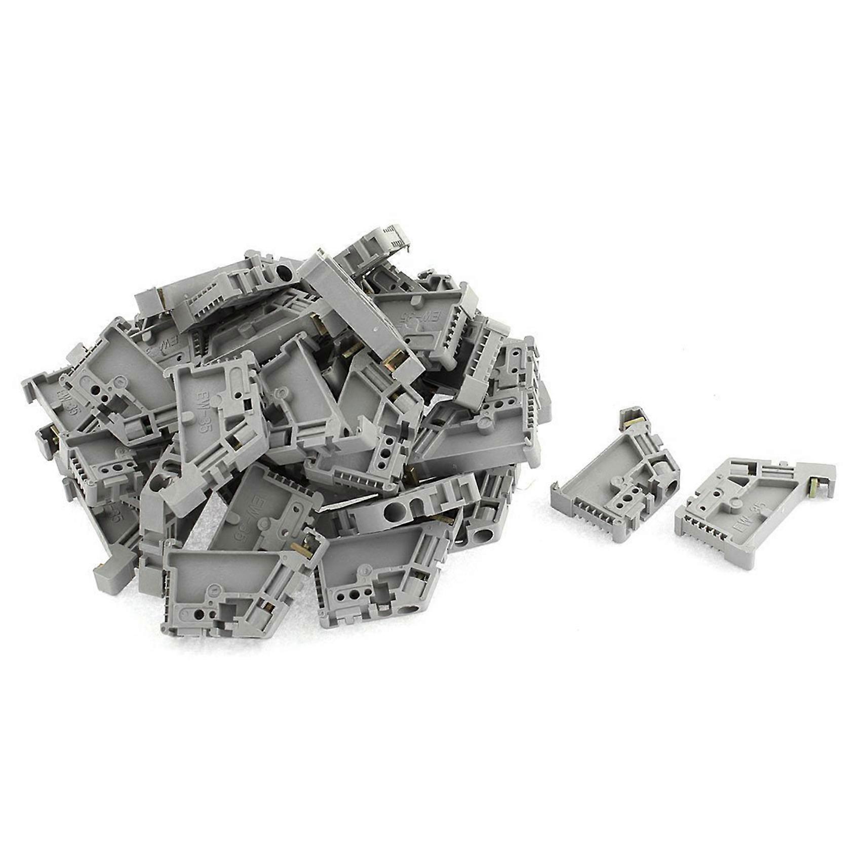 200Pcs 35mm DIN Rail Terminal Block End Stopper Mounting Clips