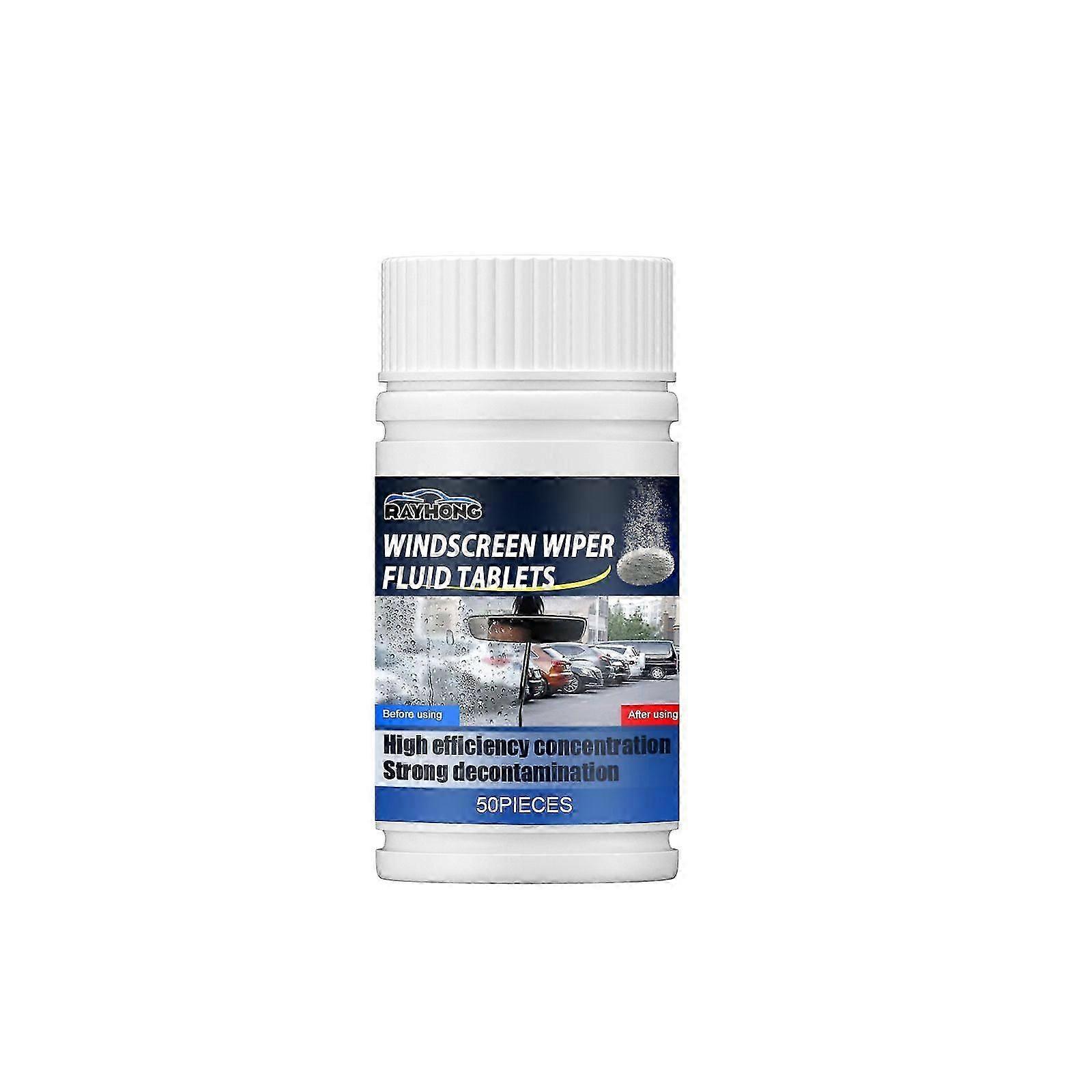 Effervescent Windshield Cleaner Tablets - 50pcs, Easy Glass Cleaning Solution for Cars
