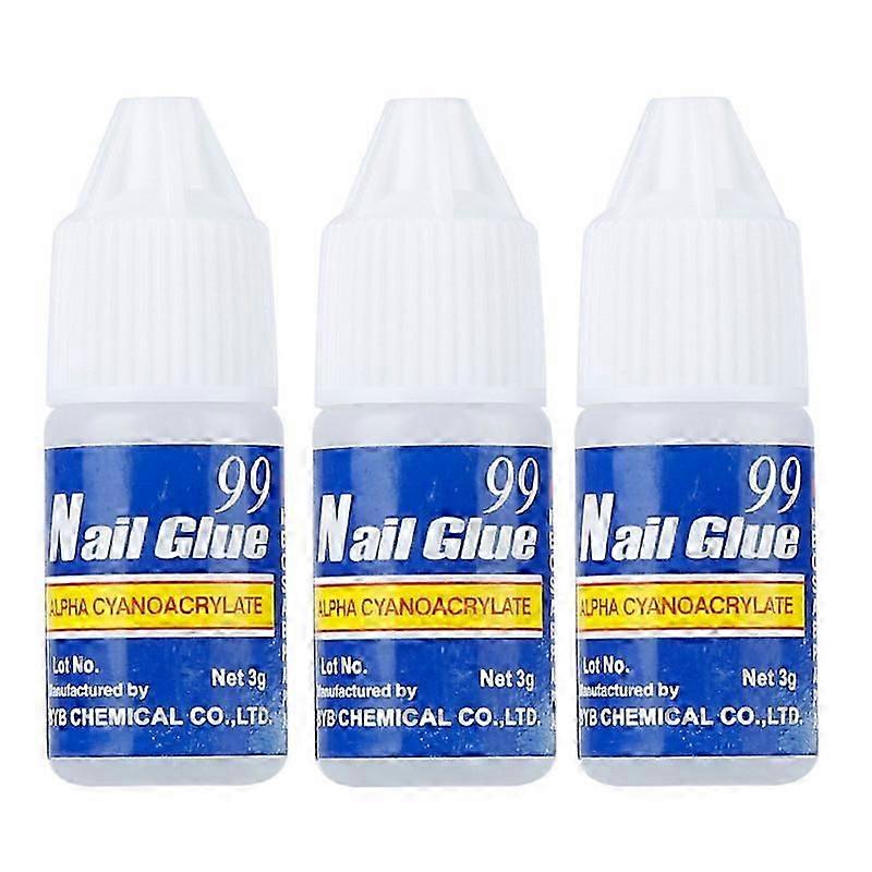 3pcs Nail Glue, Tip Glue, Glue for False Nails 3g