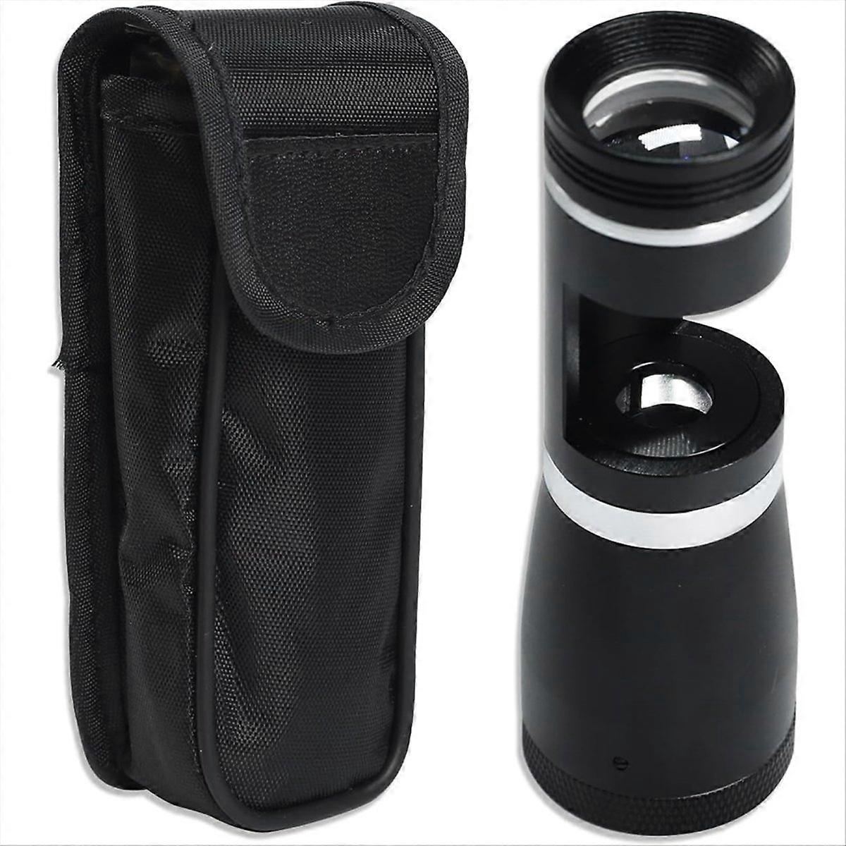 Portable 10x Darkfield Loupe 20.5mm Triplet Lens with LED Light, Handheld LED Polariscope Loupe Magnifier