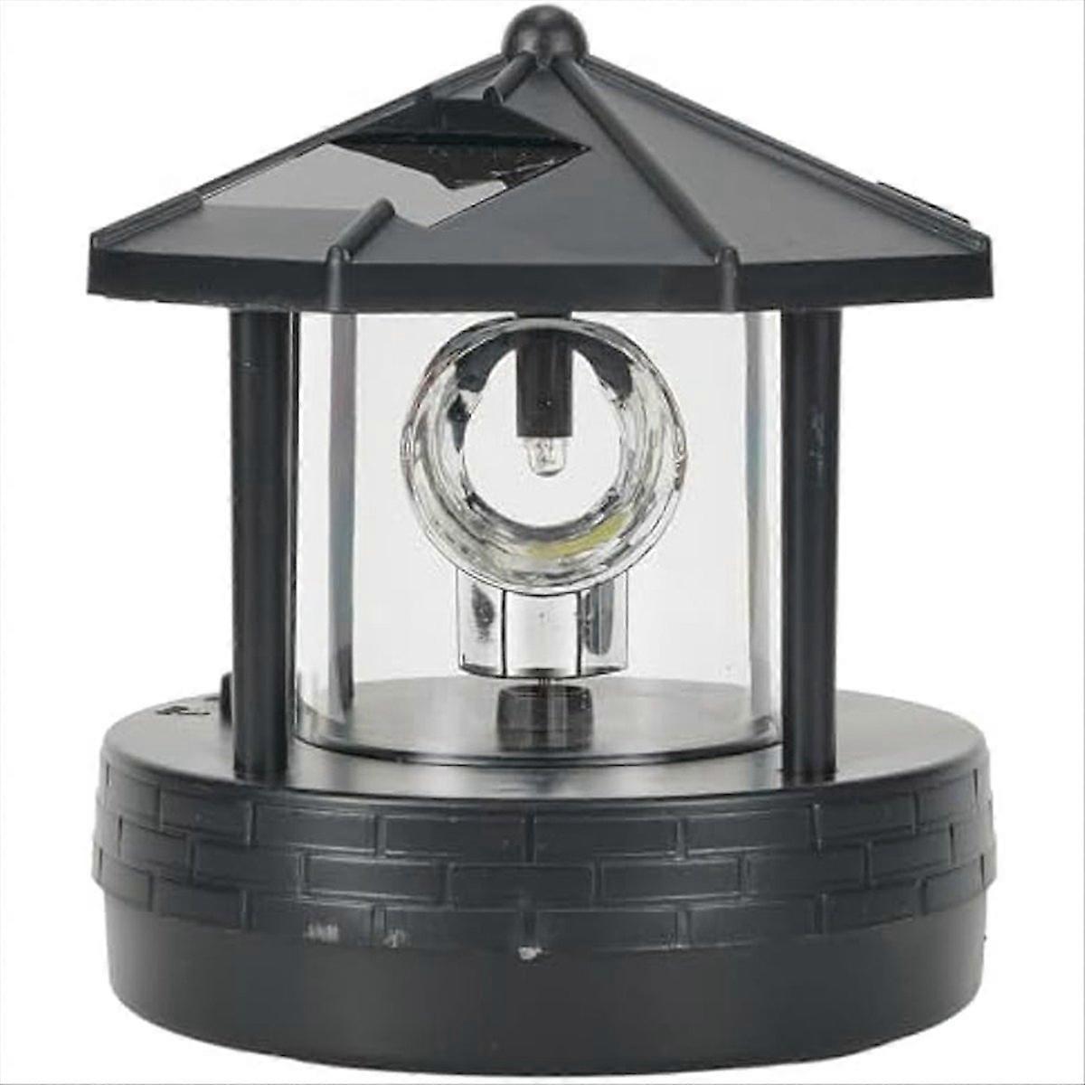 LED Solar Powered Lighthouse,360 Degree Rotating Lamp B
