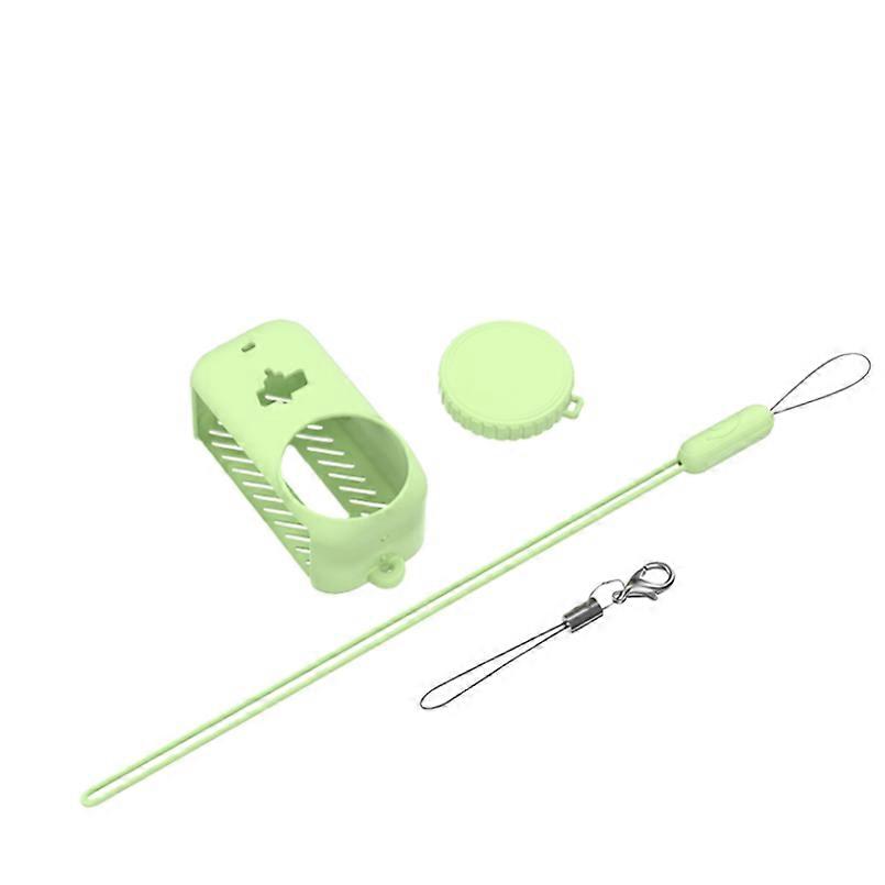Silicone Case with Lens Cover Protective Cover for DJI SOMO Nano Thumb Camera Shockproof Case (1 Set Green Case)