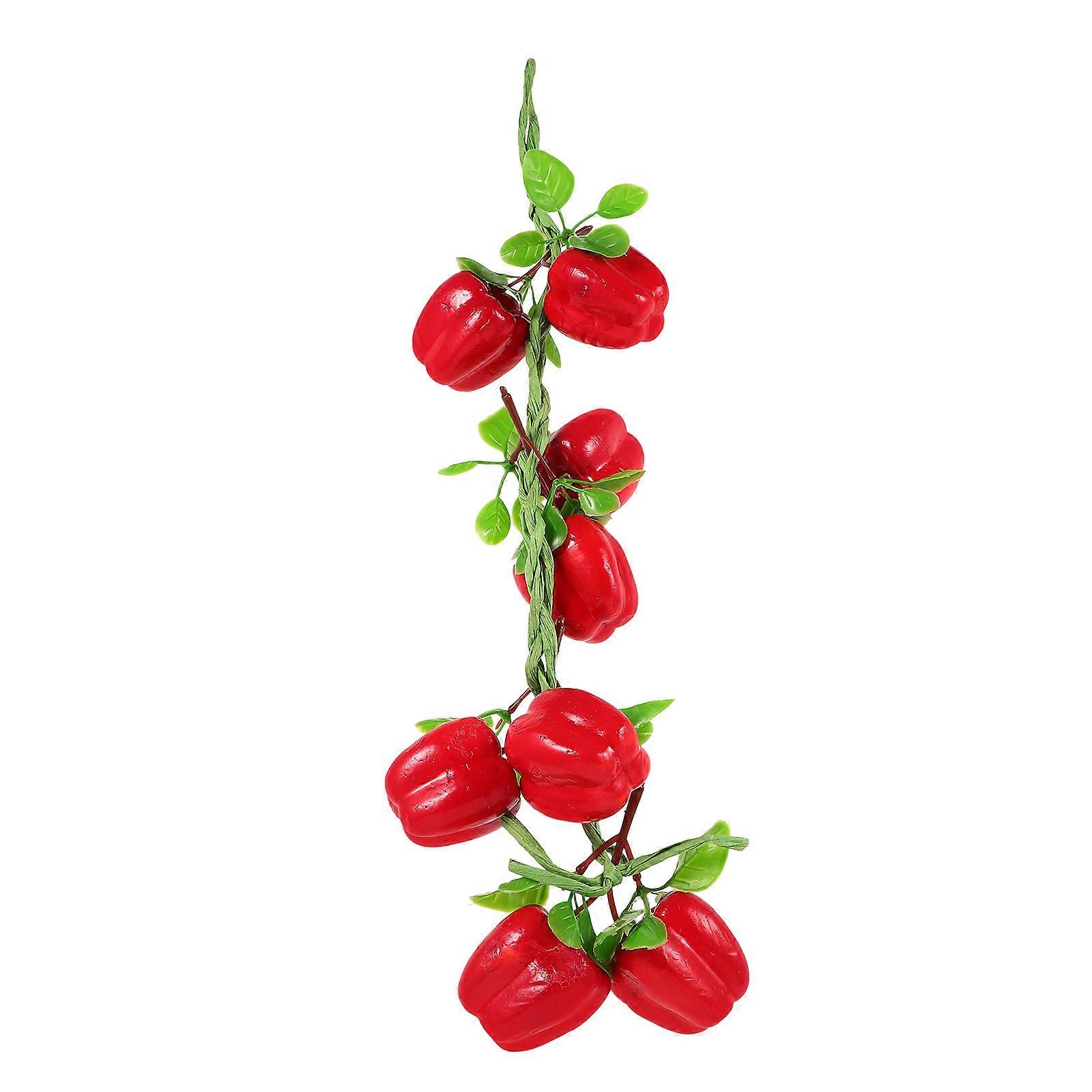 Simulation Chili Decor Artificial Hanging Chili String 1 String for Decoration