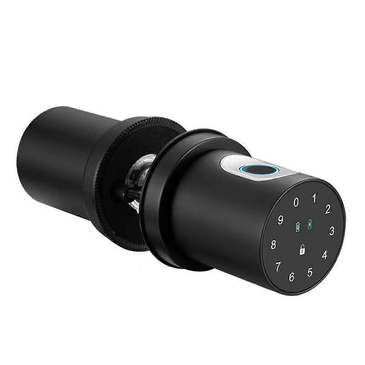 Serrure de porte intelligente avec empreinte digitale, application NFC, code de secours, clés, poignée de porte