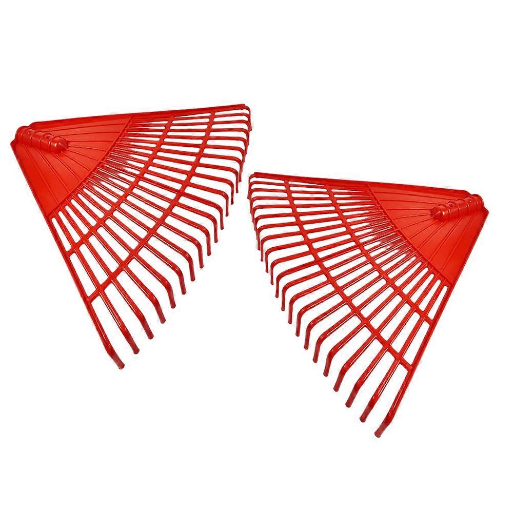 2pcs Plastic Gardening Shrub Rake for Lawns Cleaning Leaf Rake Sanitation Leaf Rake