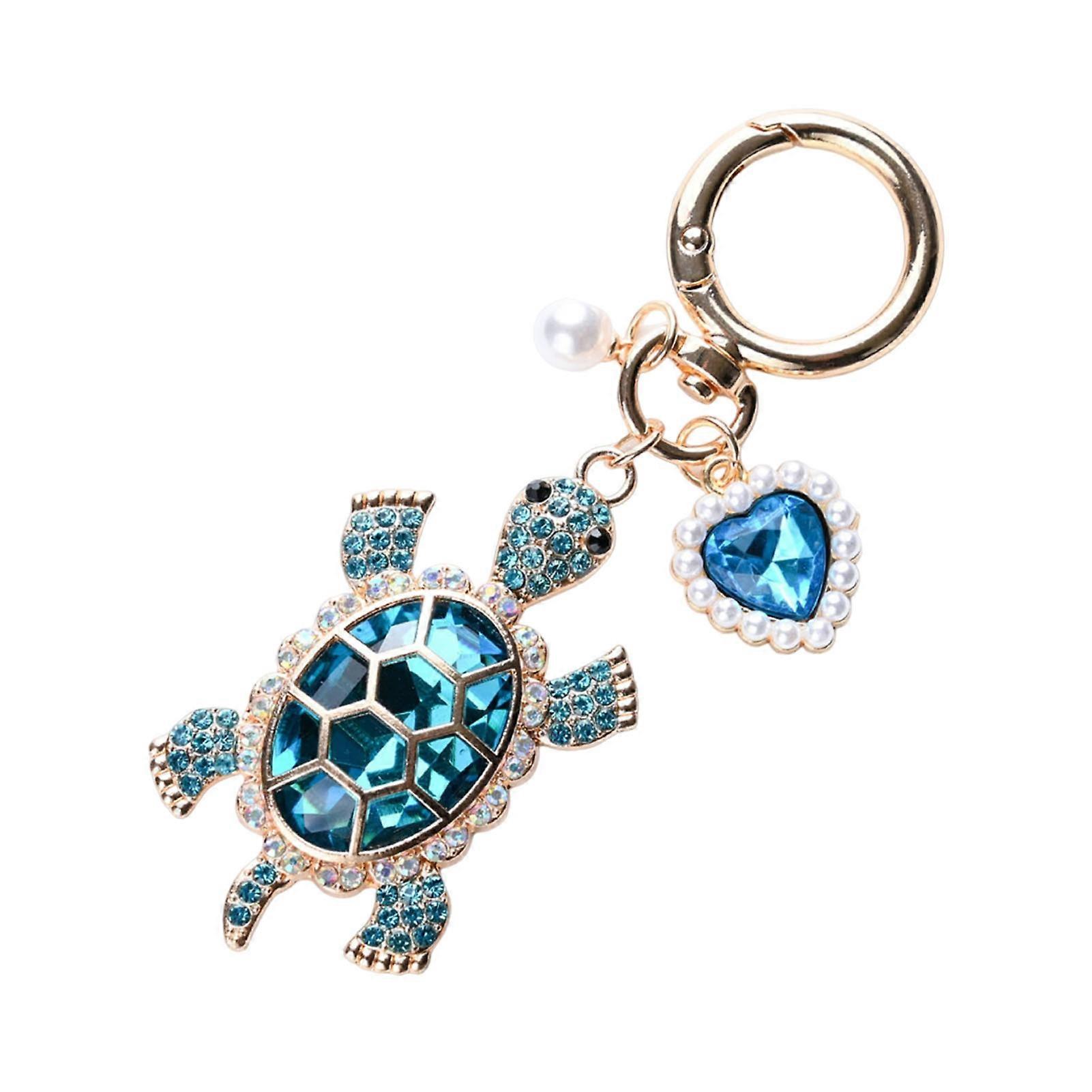 Sparkling Turtle Keyring - Pearl Decor Bag Accessory