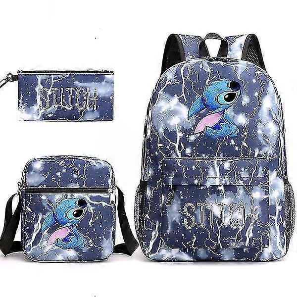 Lilo & Stitch Backpack Set school bag . . Lightning blue
