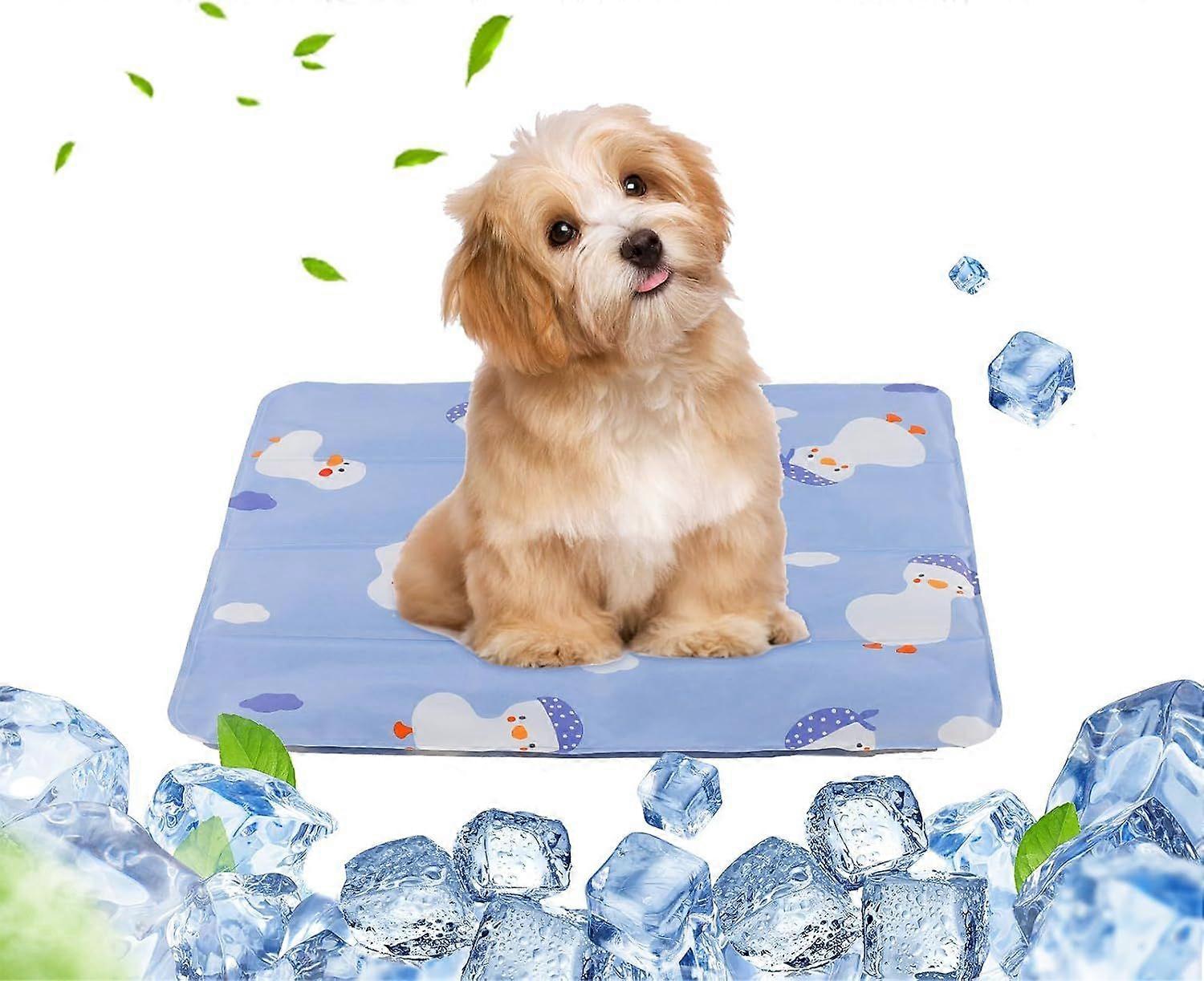 Summer Pet Cooling Mat - Cat Dog Cushion Pad Sleeping Cool Ducks Comfortable Soft for Puppies and Kittens 50 x 40 cm
