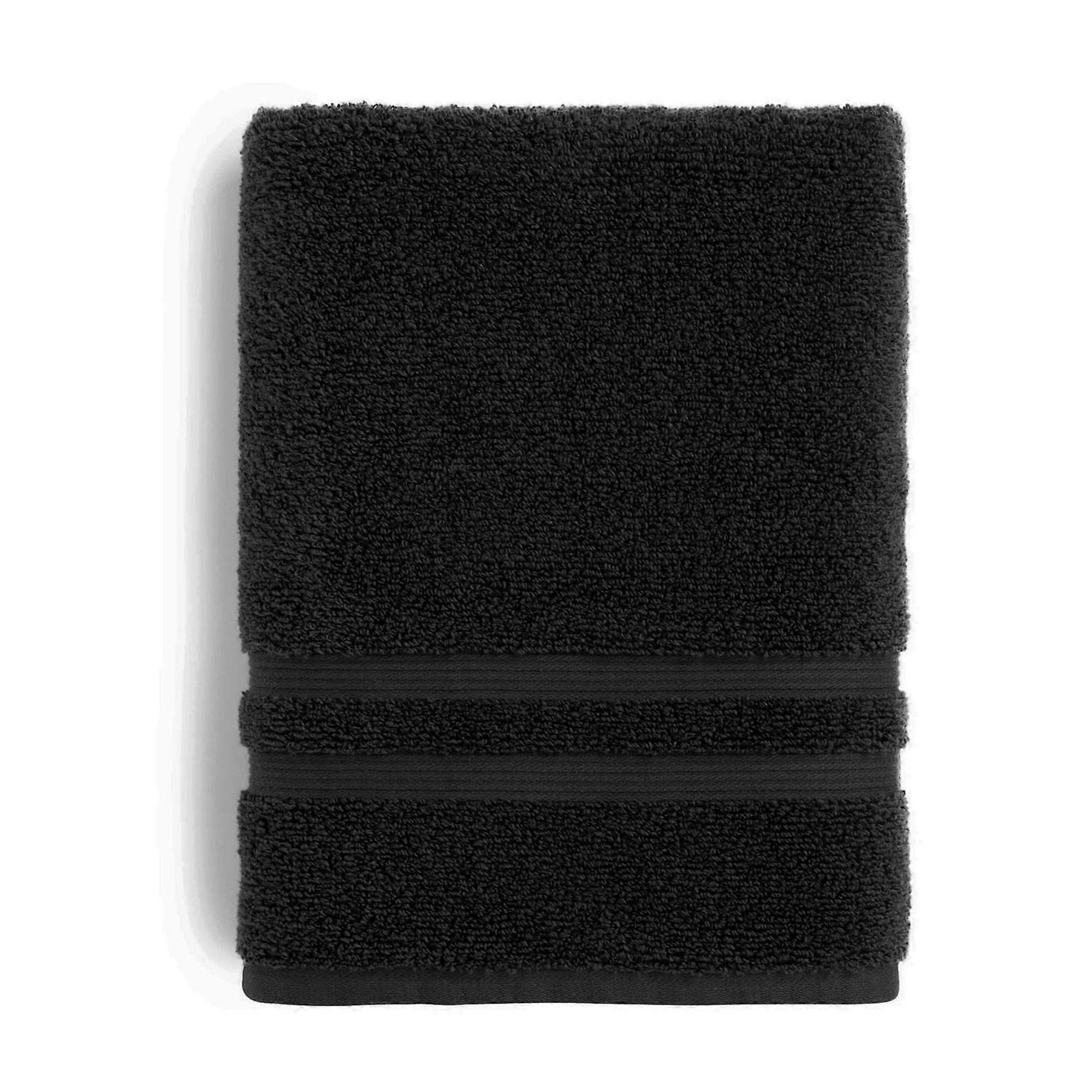 Mainstays Performance Solid Hand Towel, 26" x 16", Black