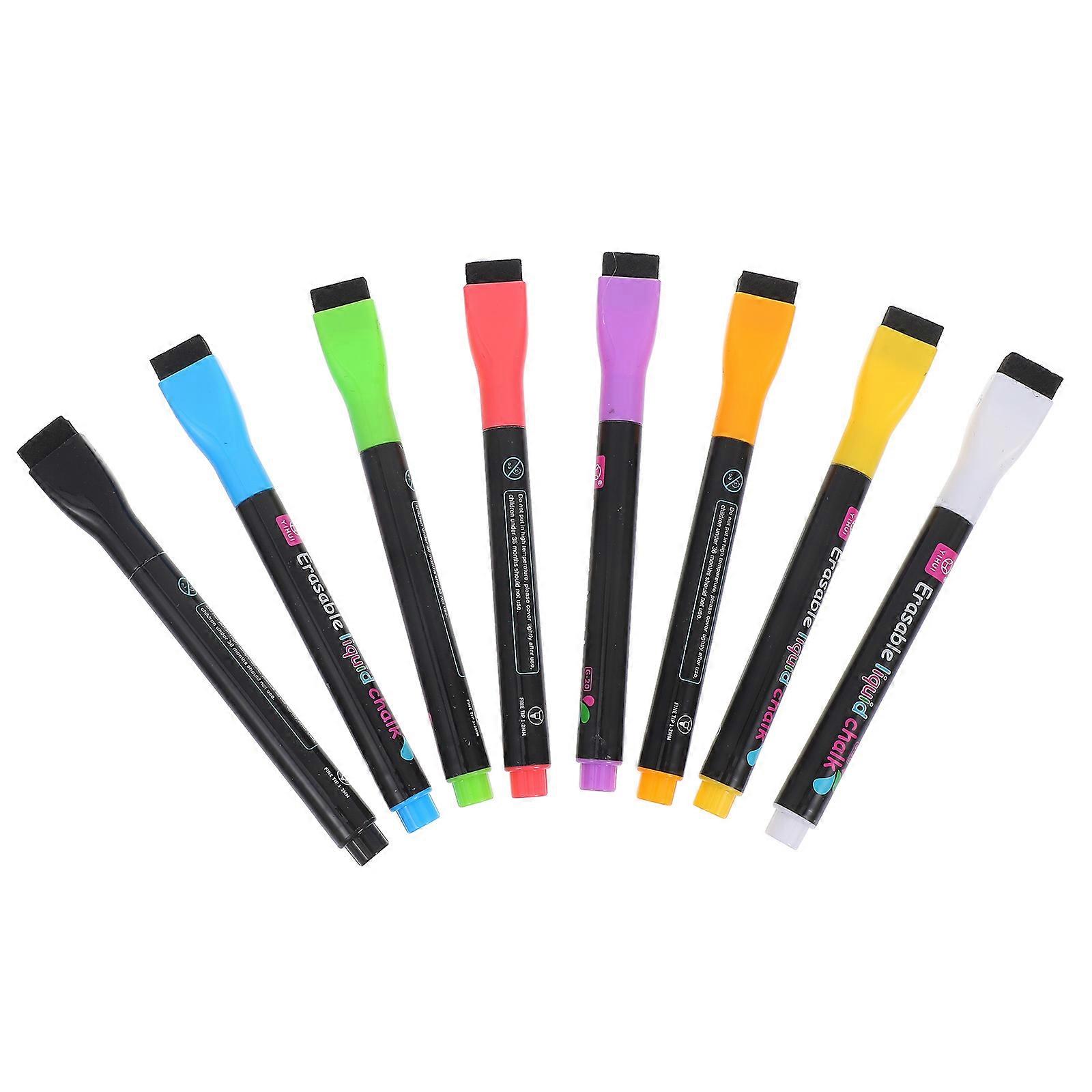 Thin Tip Magnetic Dry Erase Markers for Writing Use 8Pcs Colorful Pens