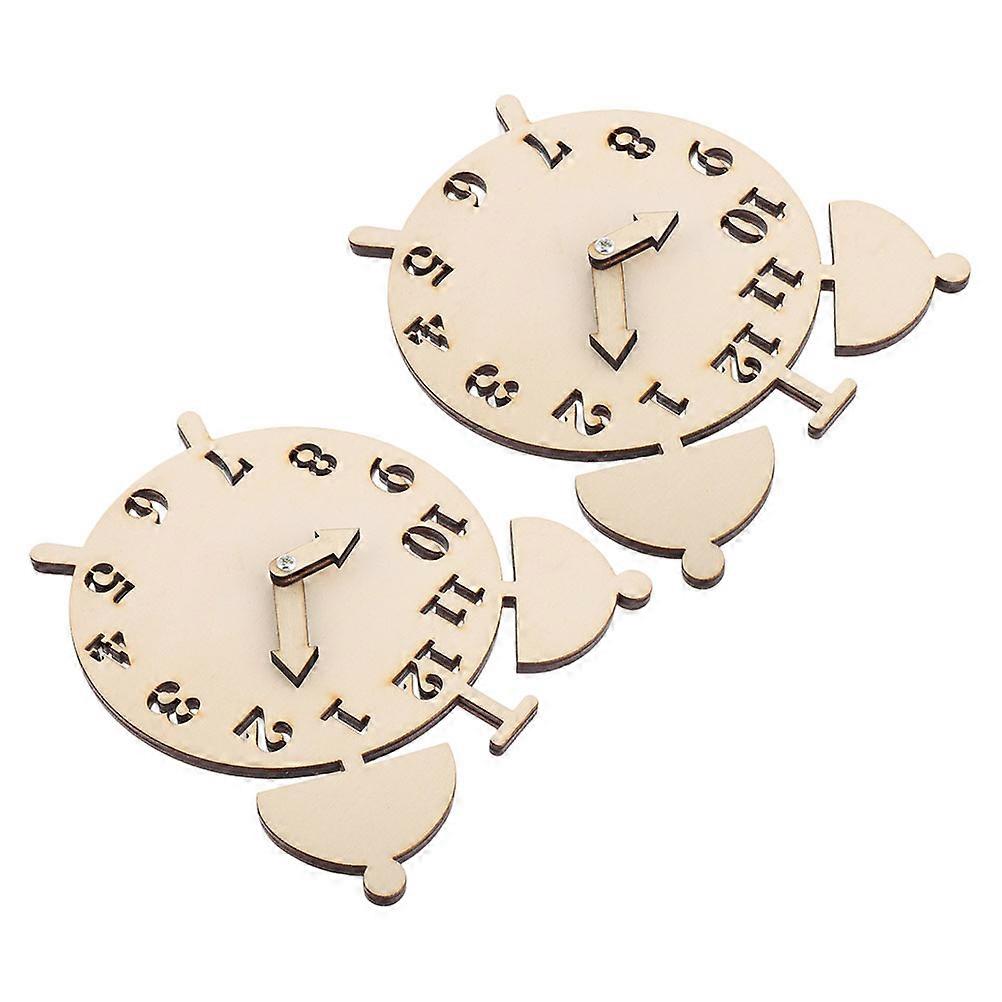 Wooden Clock Replacement Parts for DIY 2Sets Creative Parent Child Interaction