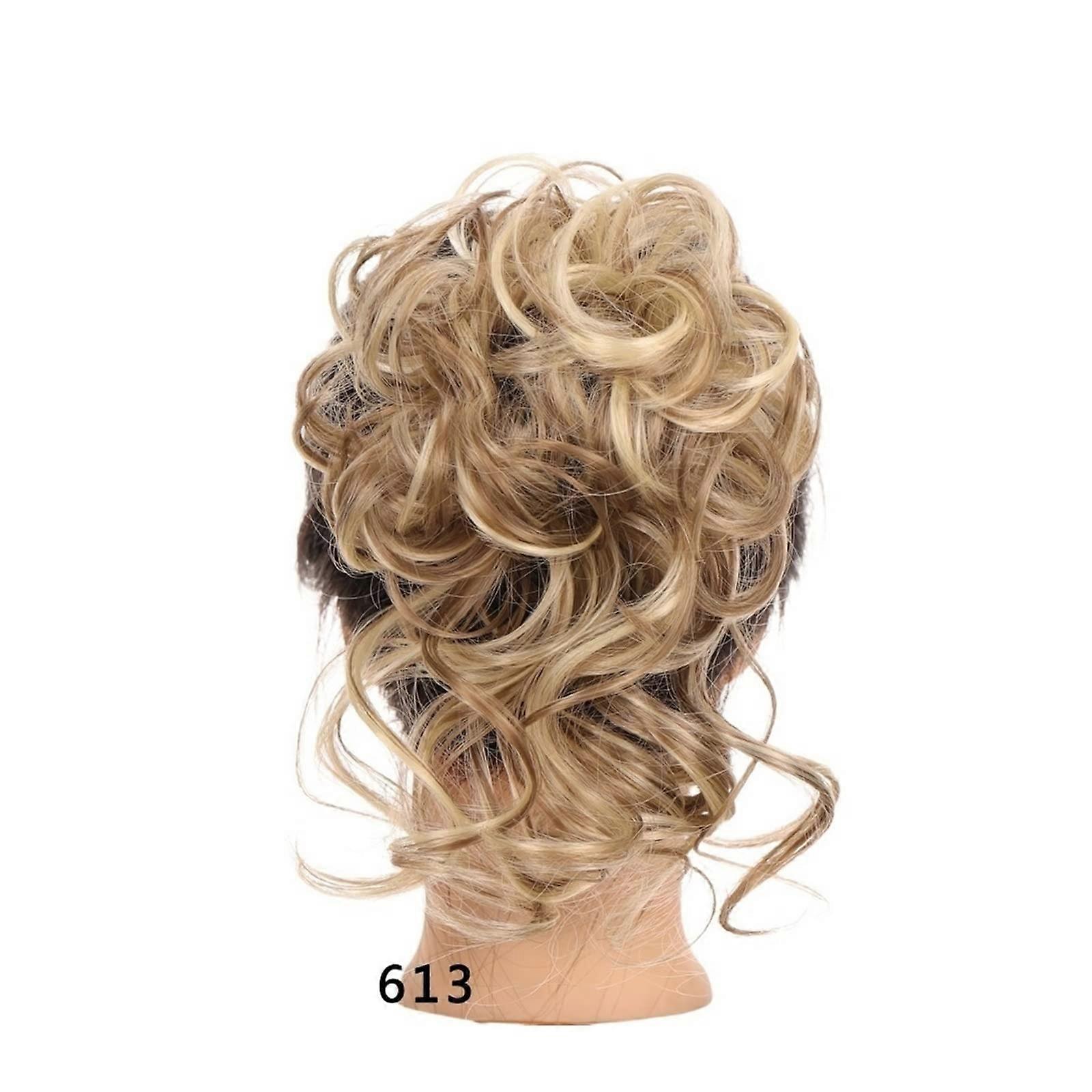 Messy Bun Hair Piece Synthetic Wavy Hair Bun with Elastic Band for Women Instant Volume Boost
