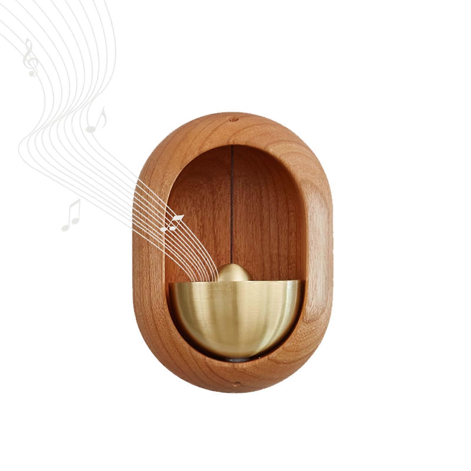 Magnetic Door Entry Bell with Warm Clear Chime, Handmade Cherrywood for  and Home