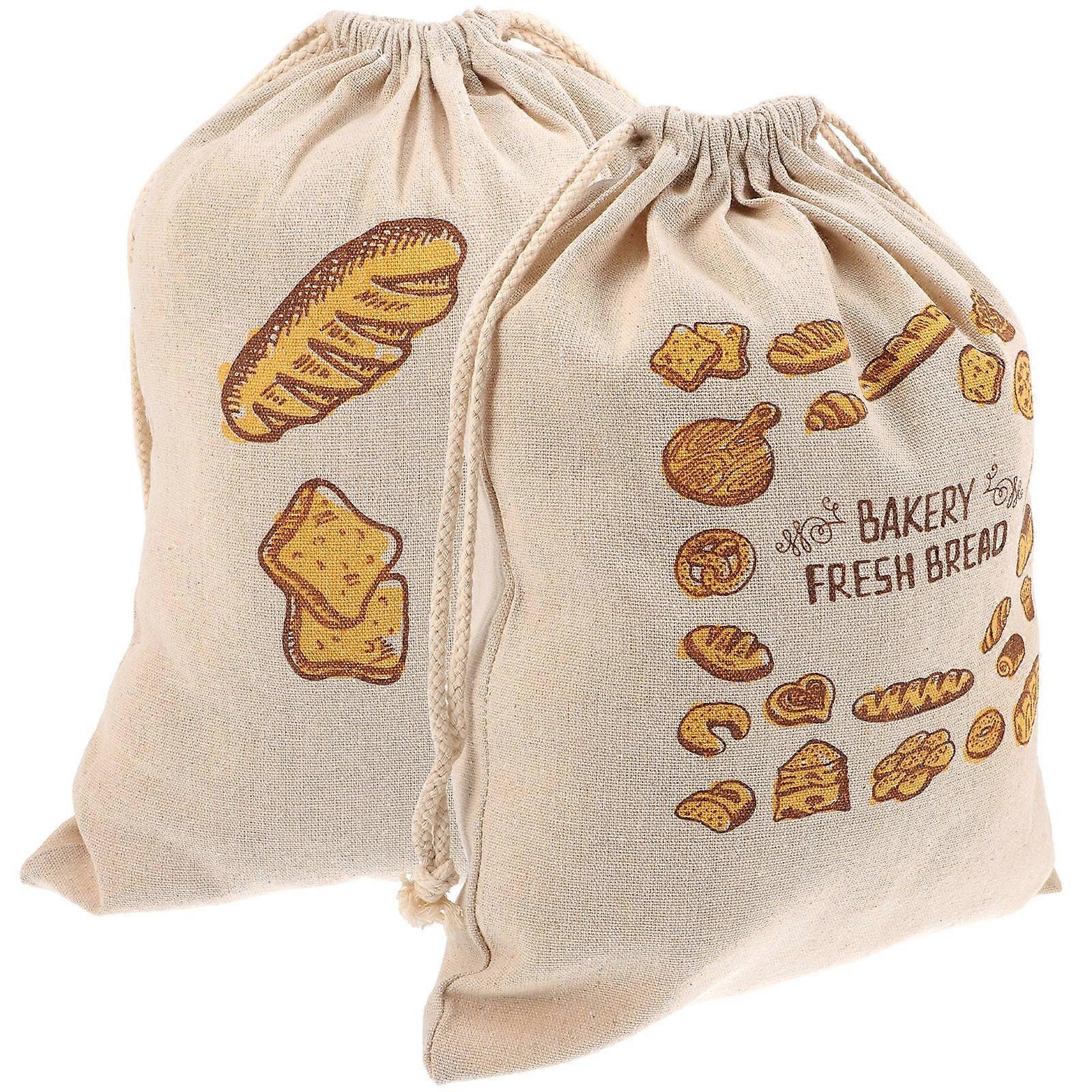 Reusable Bread Bags Drawstring Storage Bags for Home 8Pcs Assorted
