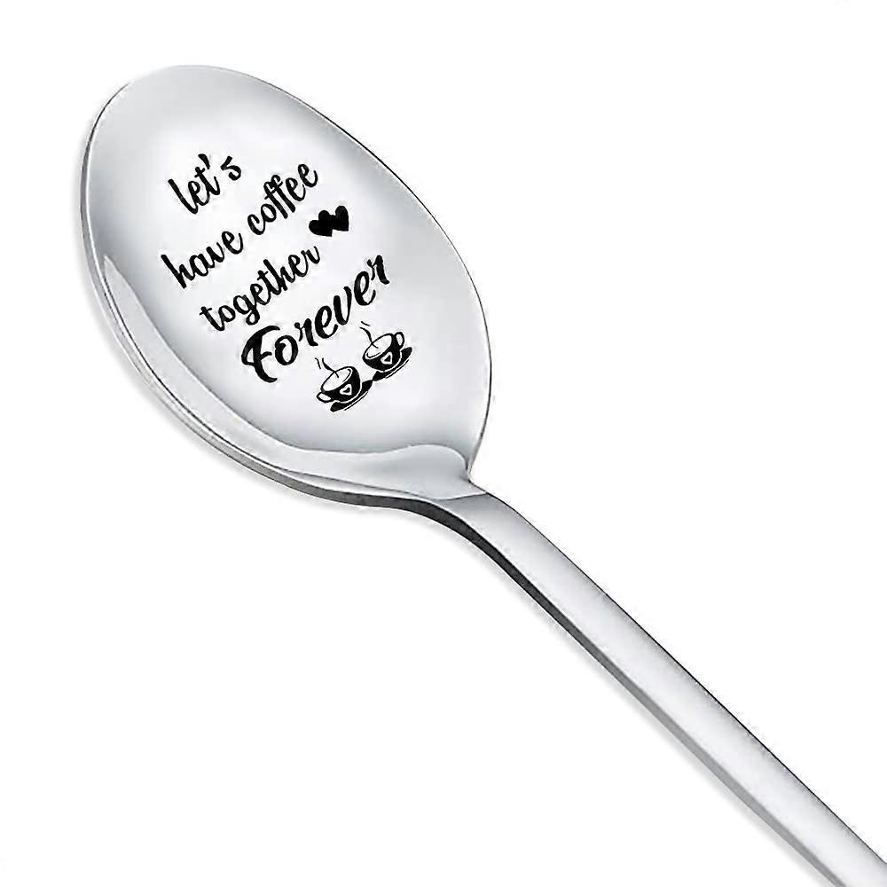 Coffee Spoon with Engraved Message for Couples Anniversary or Valentine's Day Gift