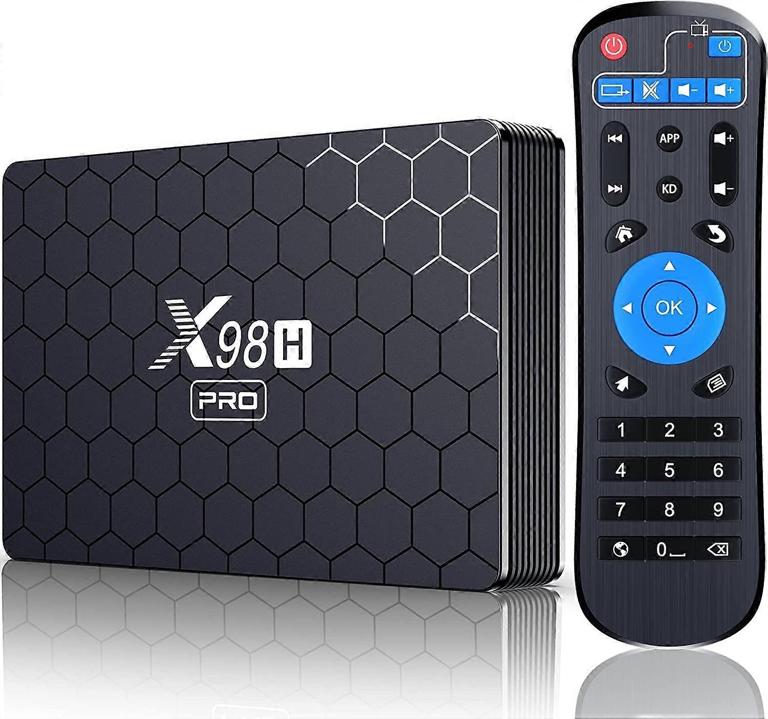 Android 12.0 TV Boxes X98H Pro H618 Quad Core ARM Cortex A53 6K WiFi 6 Bluetooth 5.0 1000M Ethernet 2GB RAM 16GB ROM