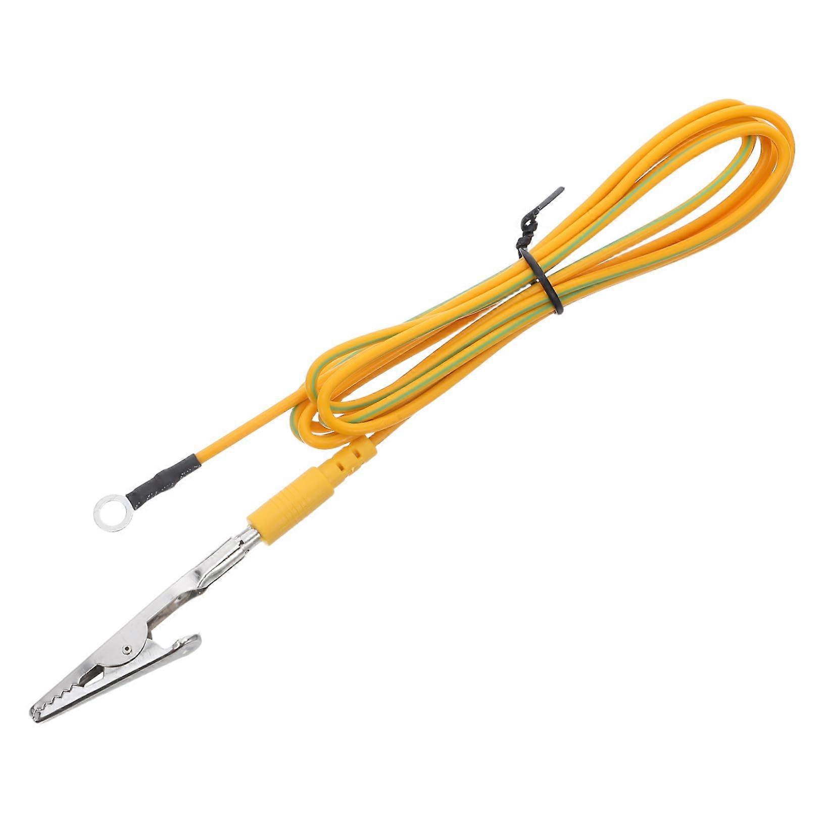 Antistatic Grounding Cable 5pcs With Alligator Clips And Terminal Lugs, Discharge Wire For Electronics Protection