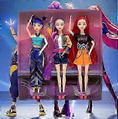 3 قطع من دمى فرقة فتيات كي بوب صائدة الشياطين لوميميرازوي مقاس 11 بوصة من الفينيل كهدية عيد ميلاد وعيد الميلاد