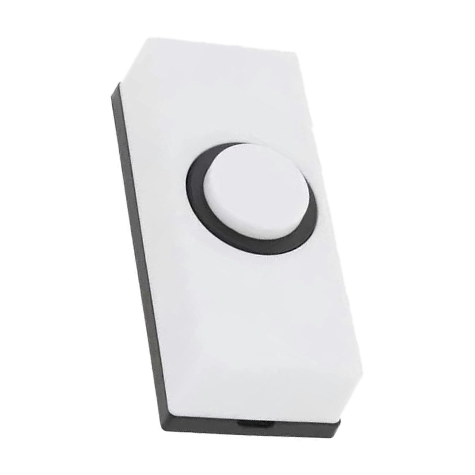 LED Doorbell Button with Bright LED Visibility, Weather Resistant Wall Mounted White Switch