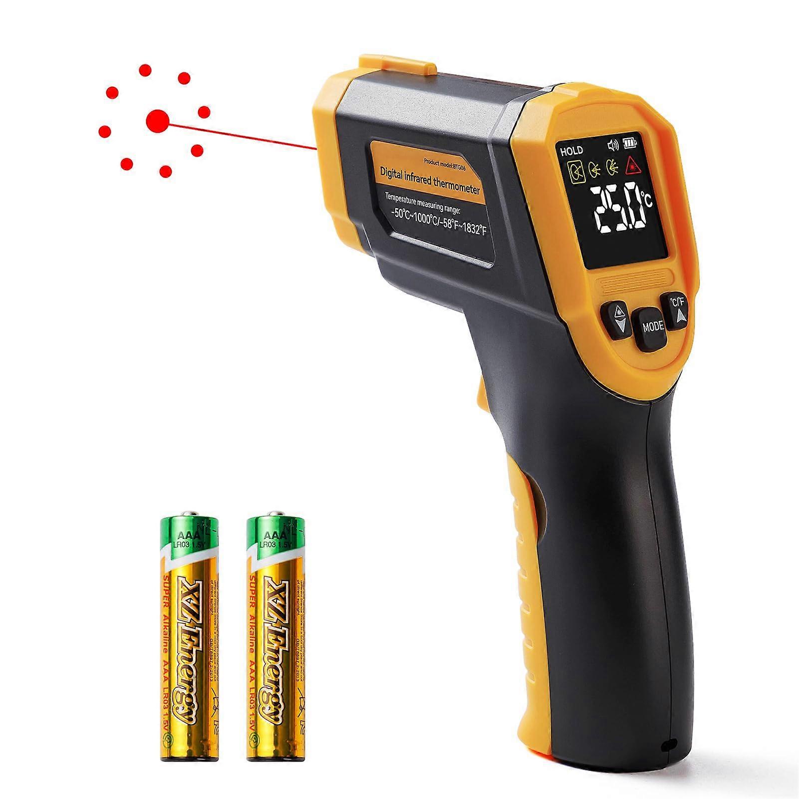 Infrared Thermometer Laser Temperature Gun 50°C to 1000°C NonContact for Cooking and Industrial