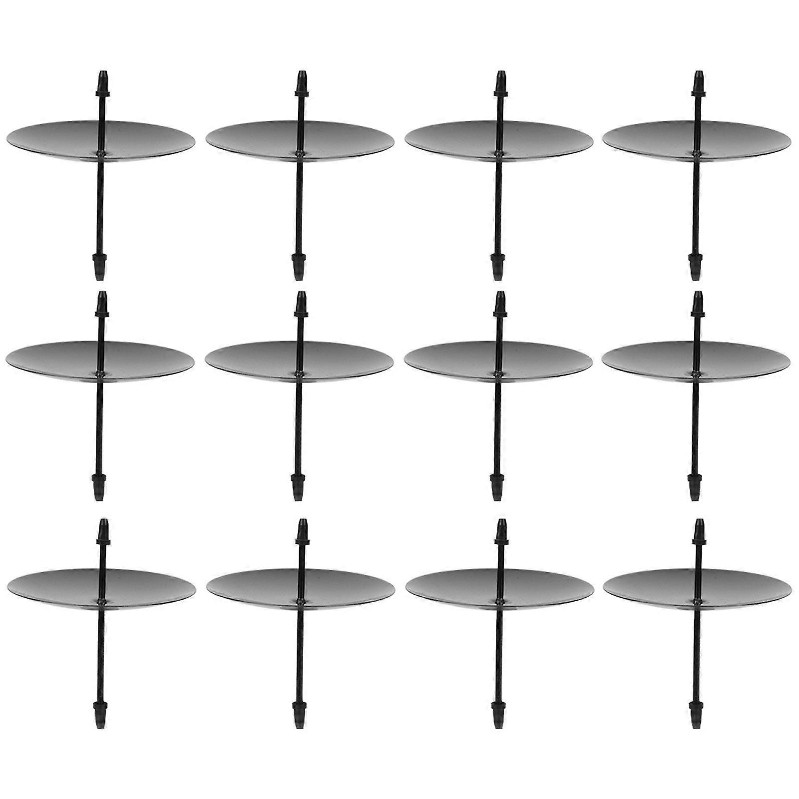 12pcs Iron Candle Fixators Candle Holder Fixing Accessories for Home Use