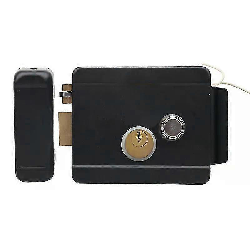 DC12V Electric Lock With Brass Cylinder Support Video Intercom For Home Access Control