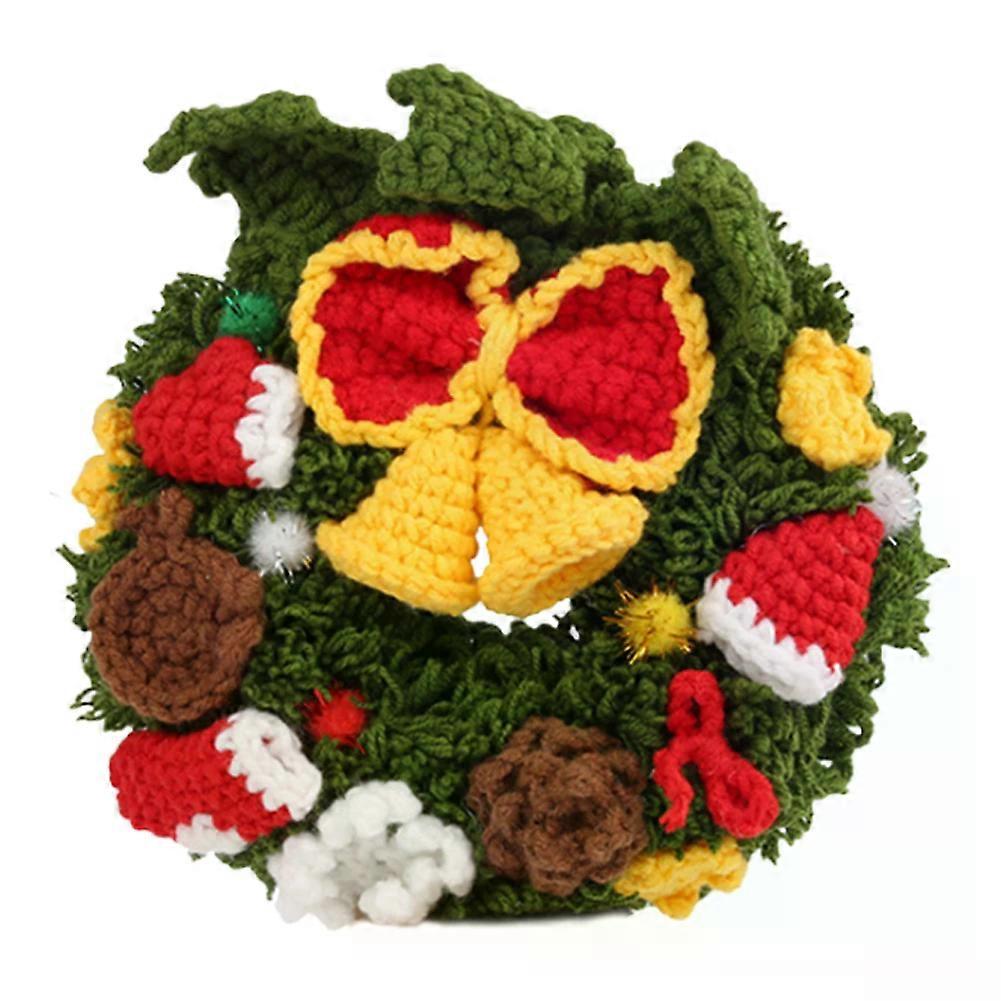 Kit de crochet de bricolage de couronne de No?l avec crochets, fils, tutoriel vid��o ��tape par ��tape, kit de crochet int��rieur du maire, cade