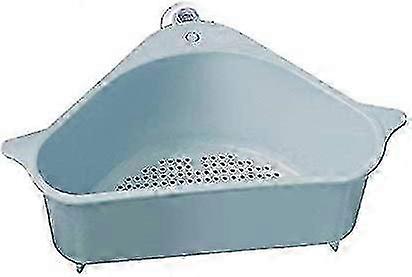 Triangular Blue Sink Drain Shelf For Kitchen Bathroom