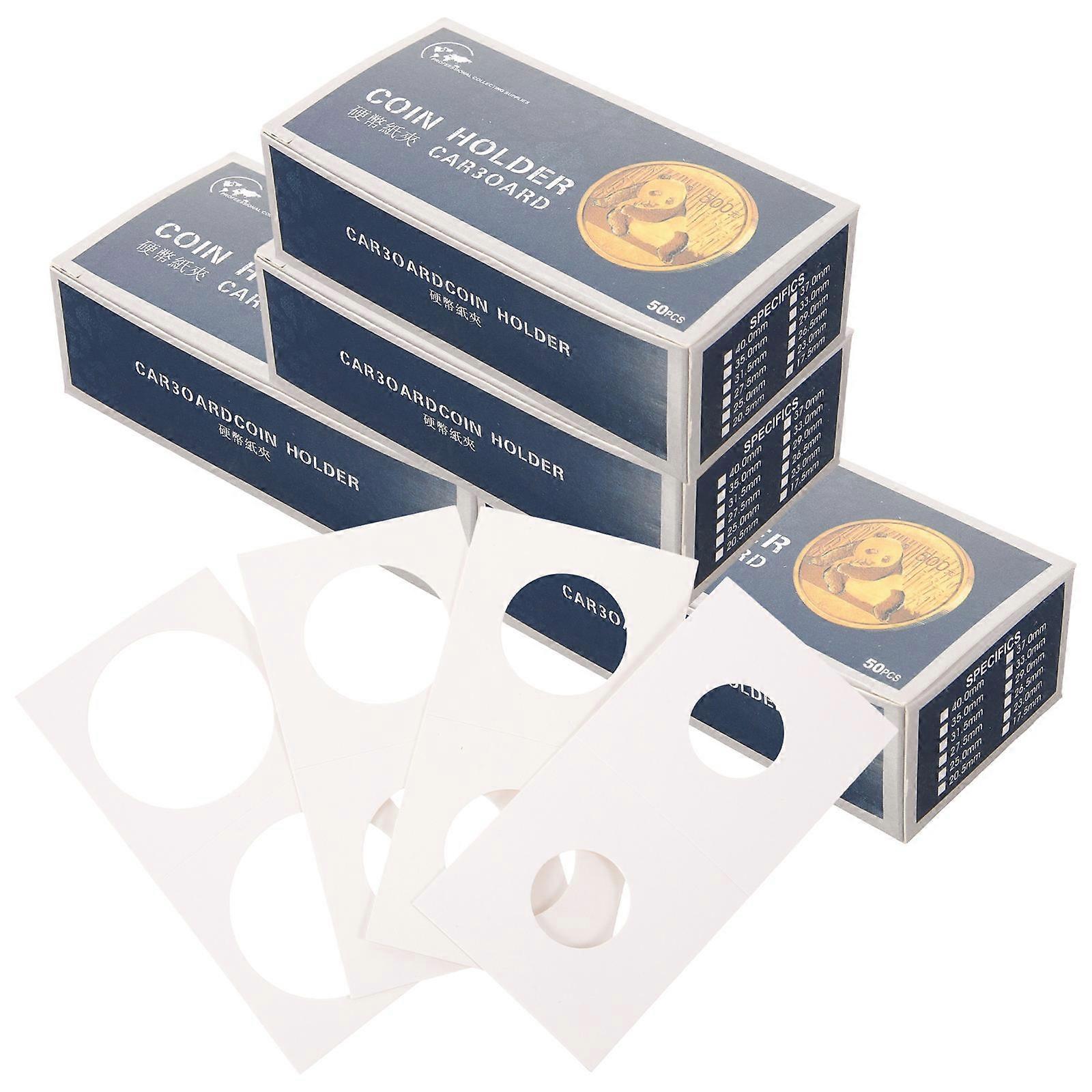 Coin Holder Paper Clip for Coin Protector 8 Boxes Clear Transparent Storage