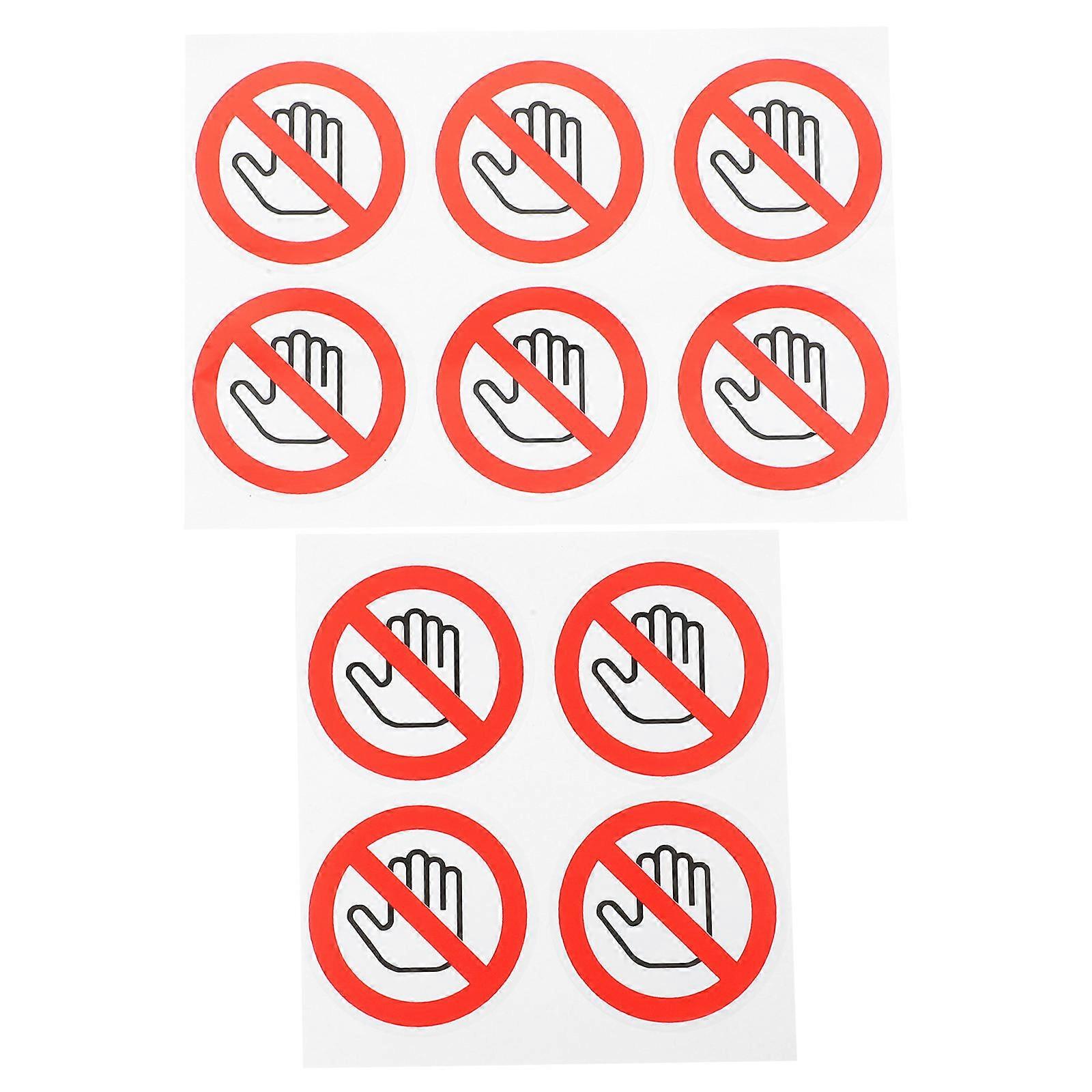 Do Not Touch Adhesive Warning Sticker Red Decal for Warning 100Pcs
