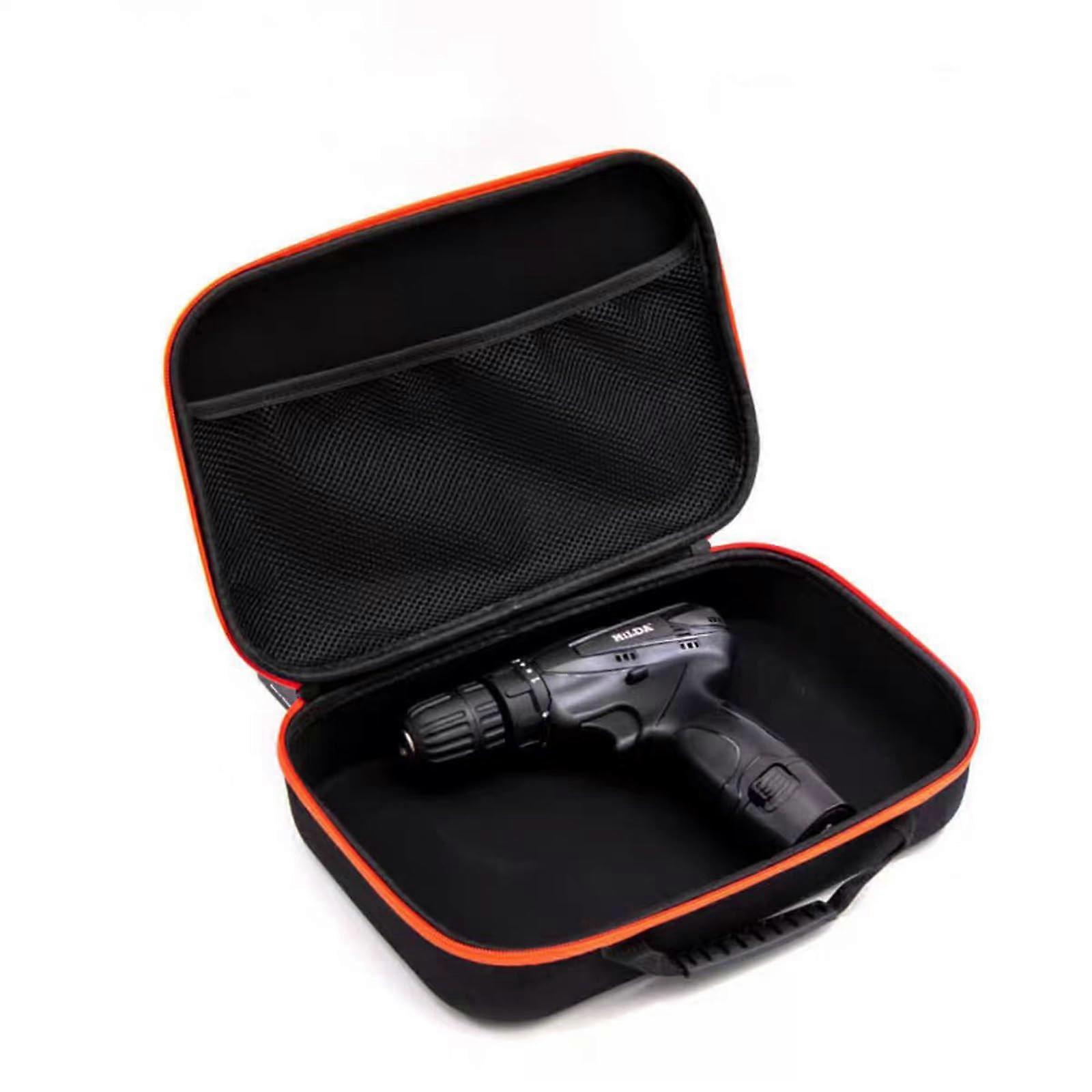 Tool Storage Case with Shockproof Hard Shell for Electric Drill, Compact Versatile Organizer Bag Ref:9154
