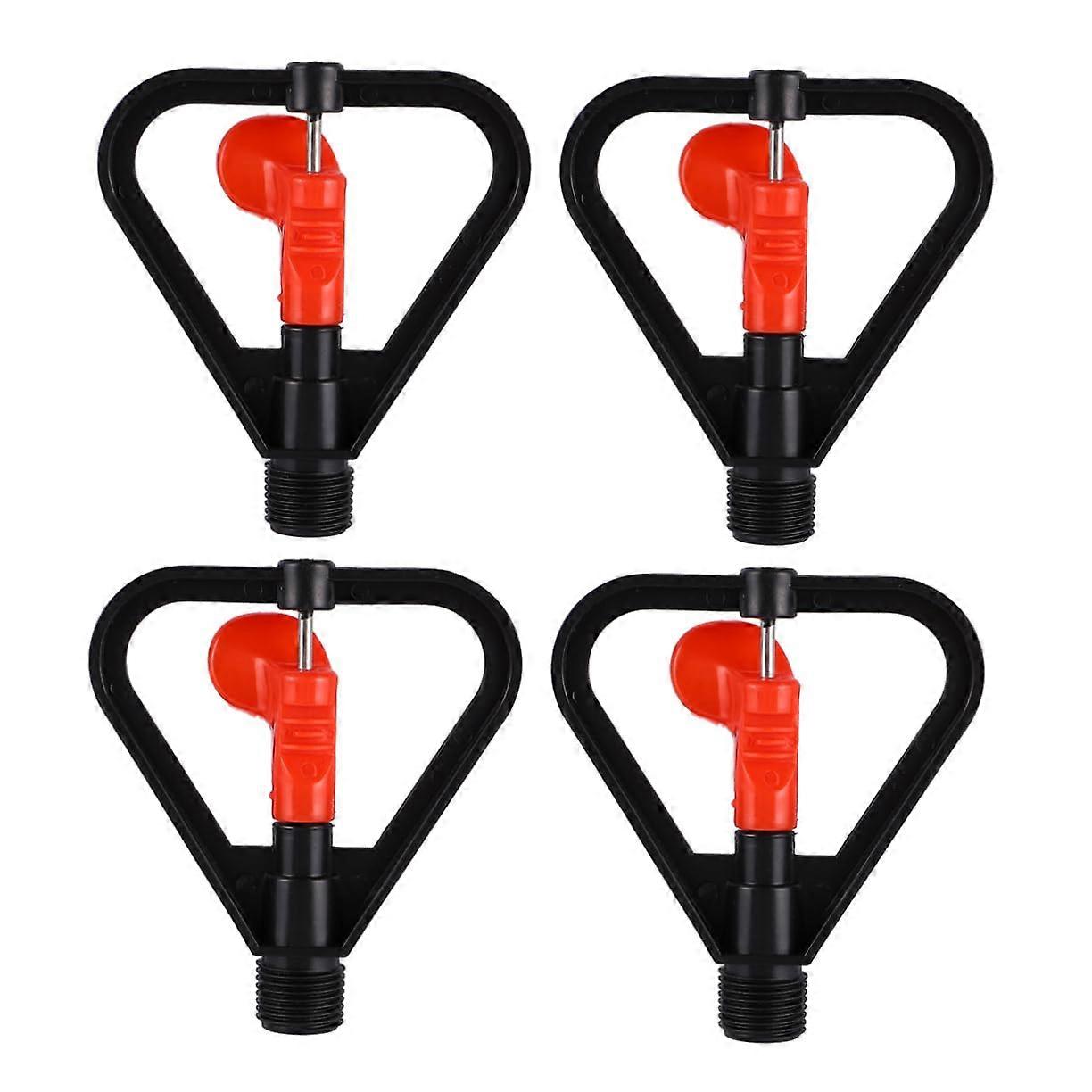 4PCS 360° Rotating Garden Sprinkler Automatic Lawn Watering System Durable Plastic Easy Install