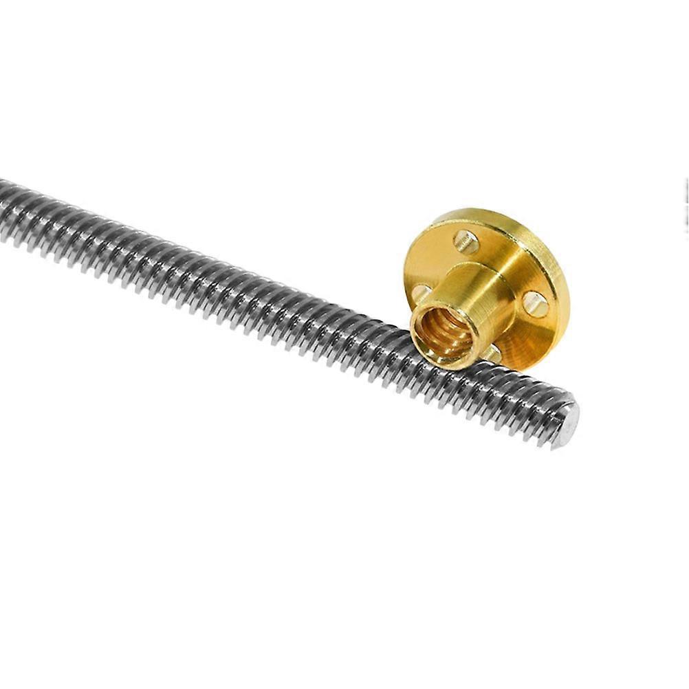 T Shape Lead Screw 2Pcs Stainless Steel Threaded Rod for Stepper Motor 3D Printer