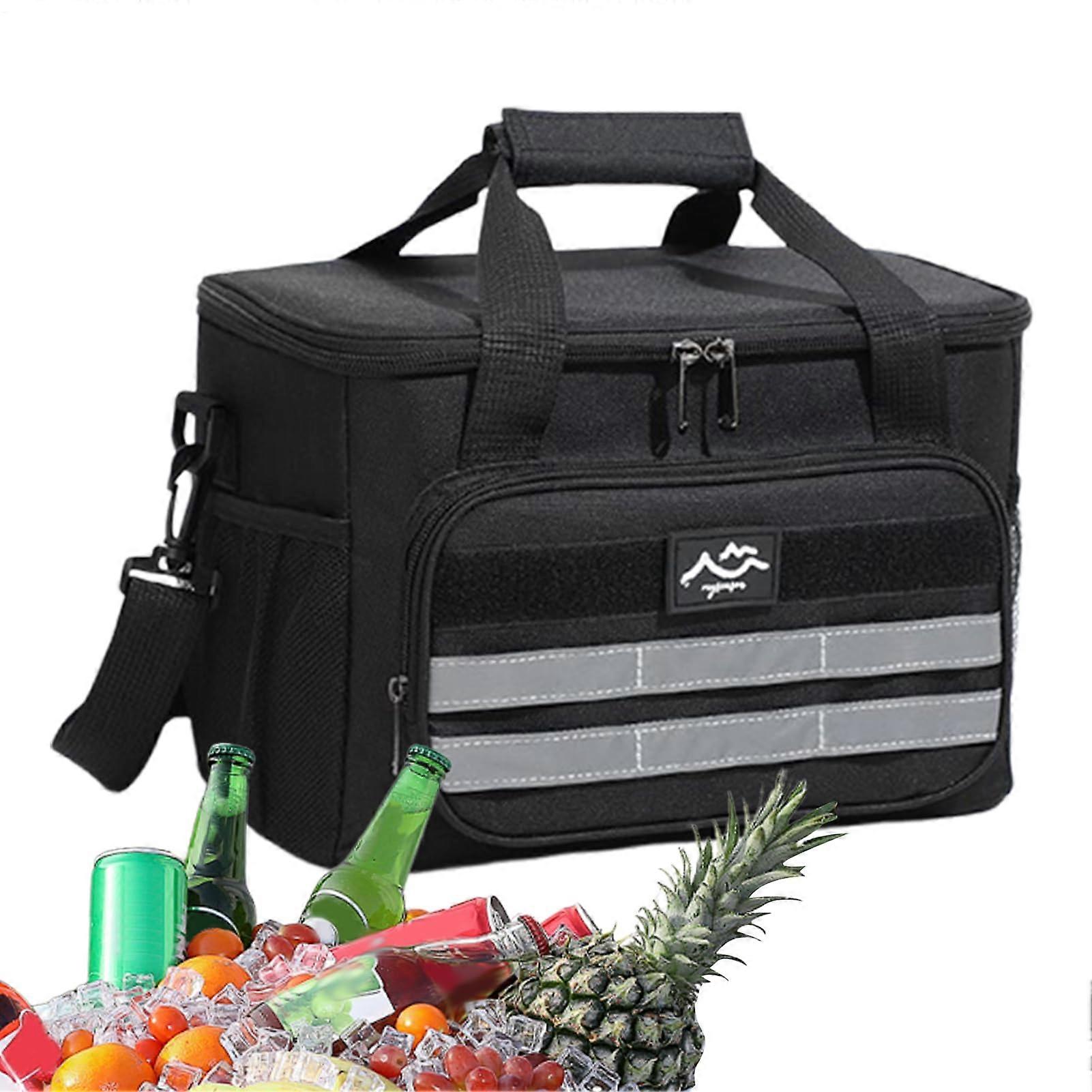 Insulated Lunch Box Beach Cooler with Waterproof Shell and Multiple Compartments for Camping Picnic