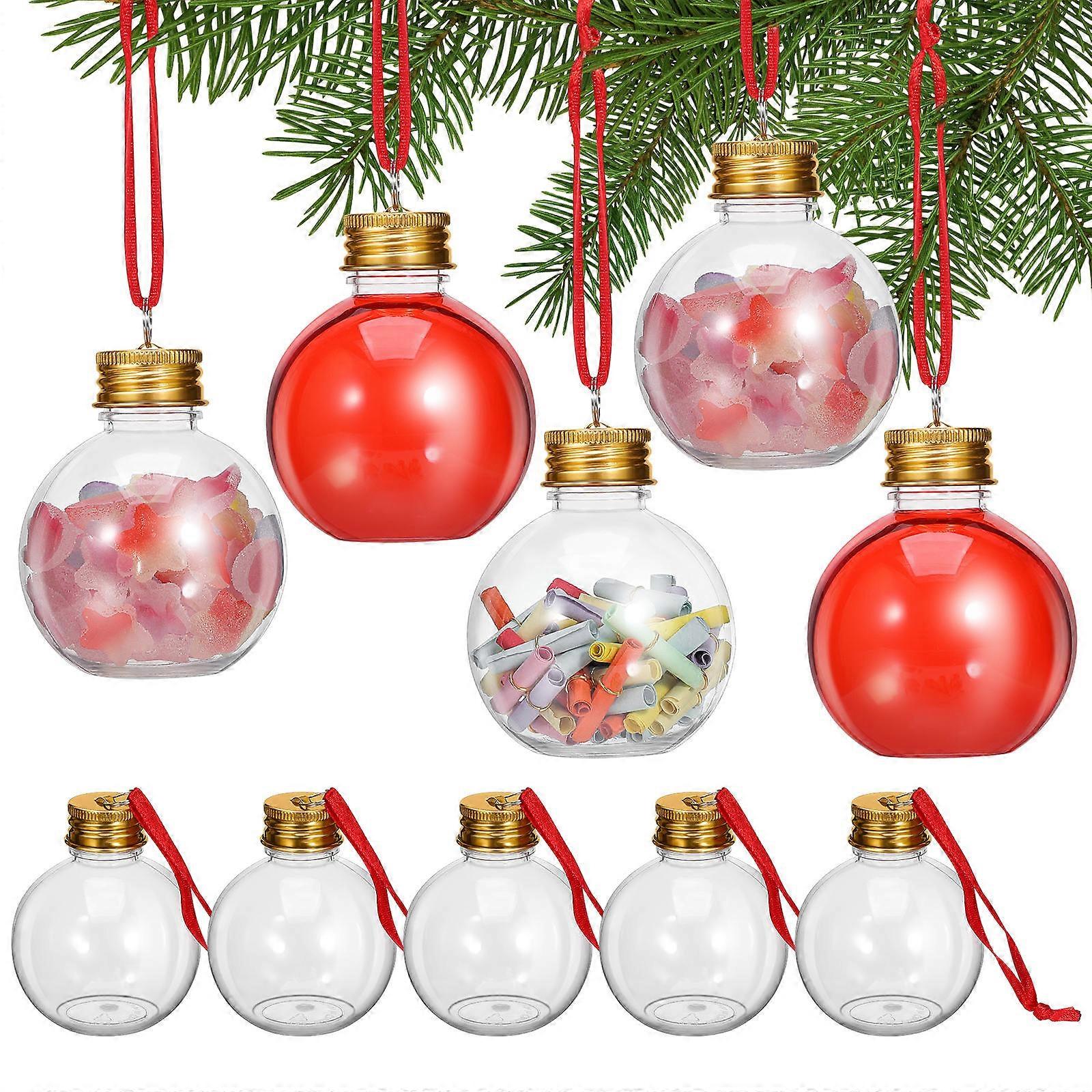 Bottles with Caps Bulb Shaped Juice Storage Bottles for Storage 10Pcs