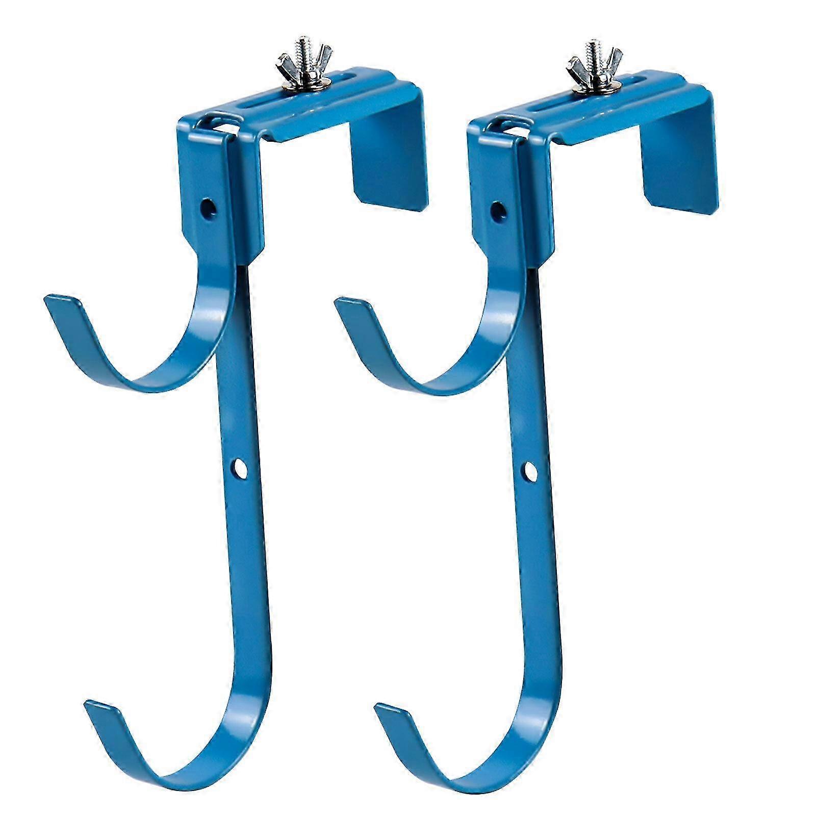 Adjustable Aluminum Pool Pole Hanger for Pool Accessories | Rust Resistant  blue