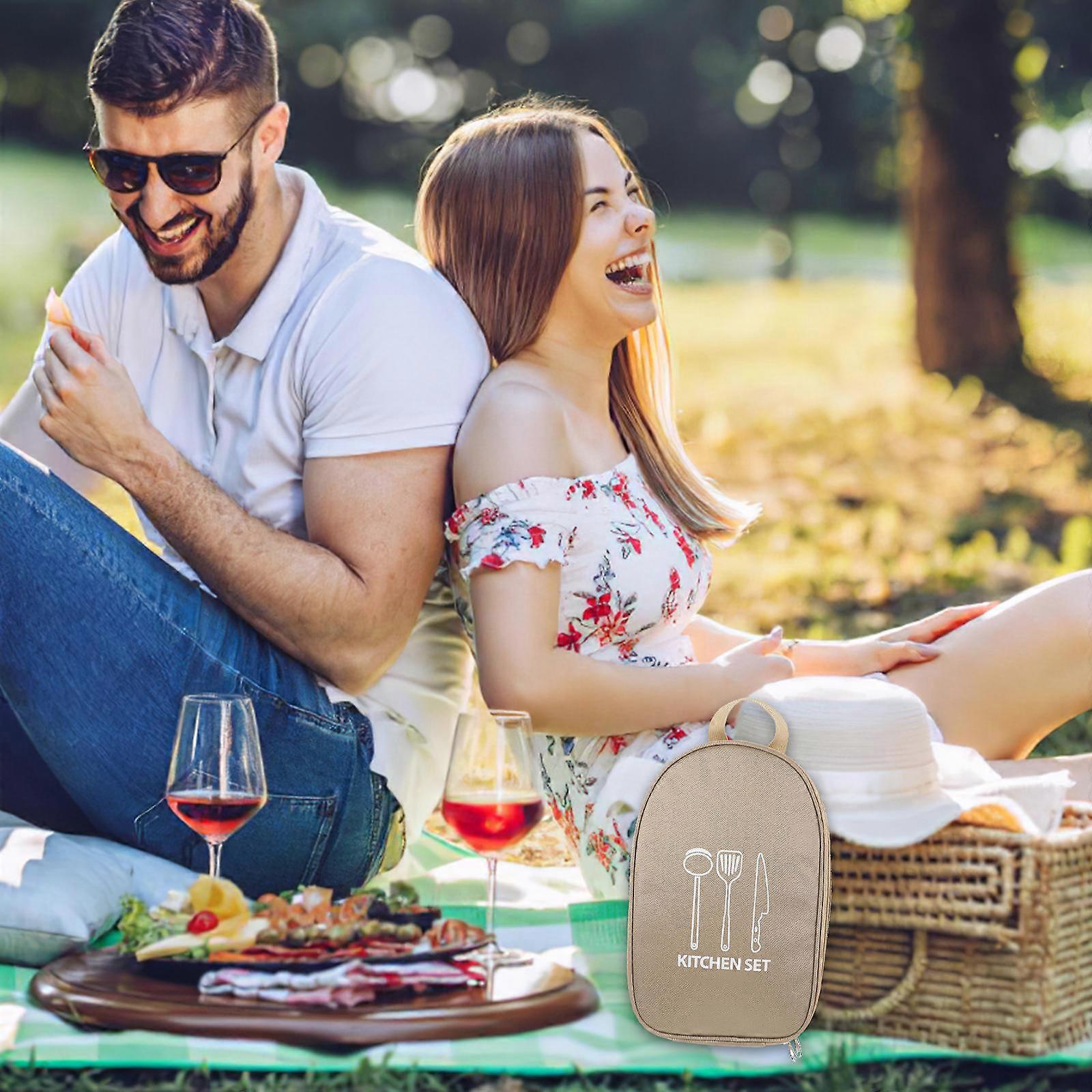 Camping Tableware Bag for Storage Carrying Flatware Chopsticks Spoon