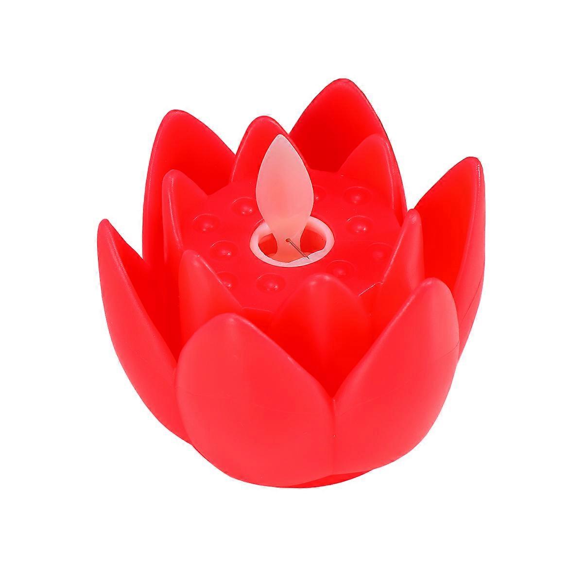 Flameless LED Candle Simulation Lotus Shaped Candle for Lighting Use with Batteries