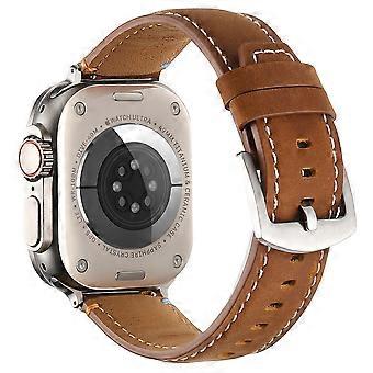 KALEBOL Genuine Cow Leather Watch Strap for Apple Watch Ultra 3 2 1 49mm/Series 11 10 46mm/9 8 7 45m