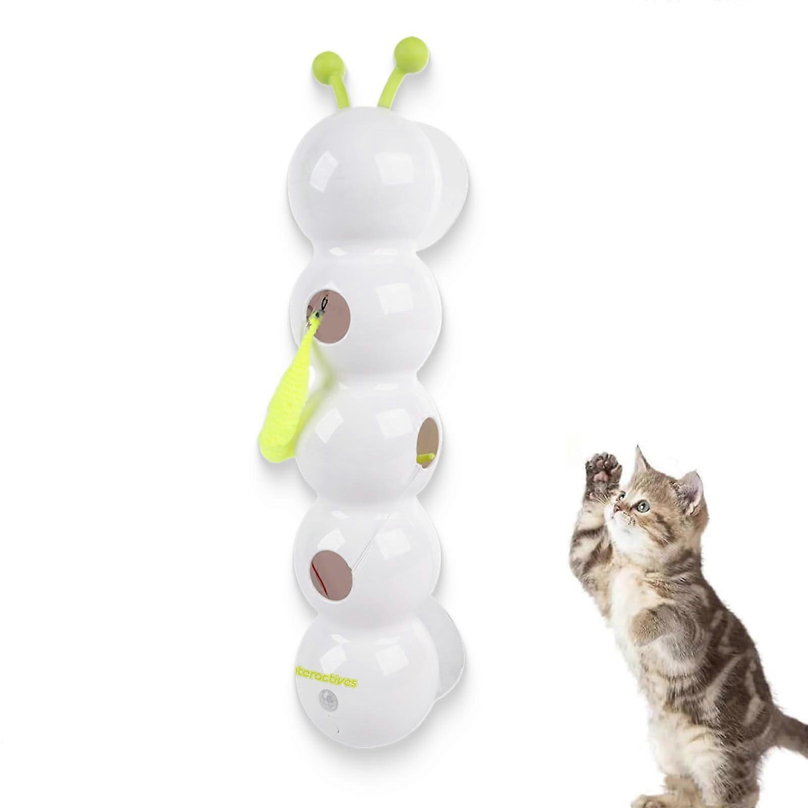 Interactive Cat Toy with Smart Bionic Movement and Worm Design for Wall or Window Exercise (1pcs)