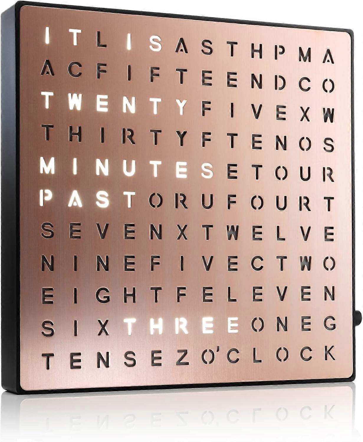 LED Light Up USB Wall or Desk Word Clock