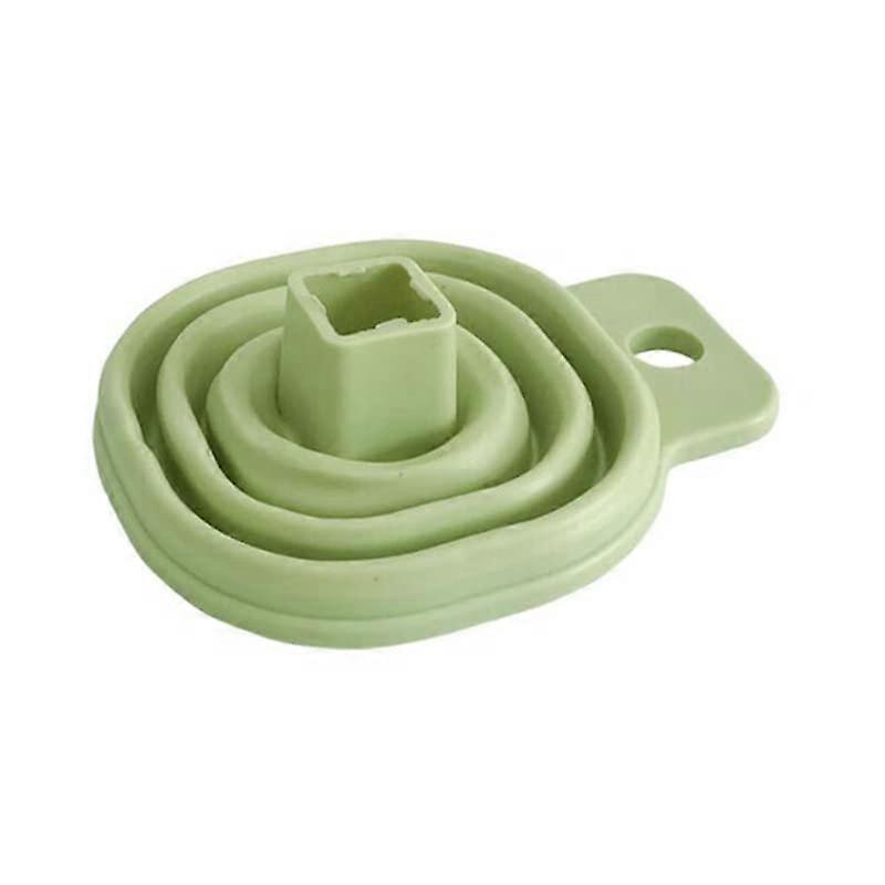 Silicone Folding Funnel for Easy Liquid Dispensing, Green Collapsible SpaceSaving Kitchen Tool