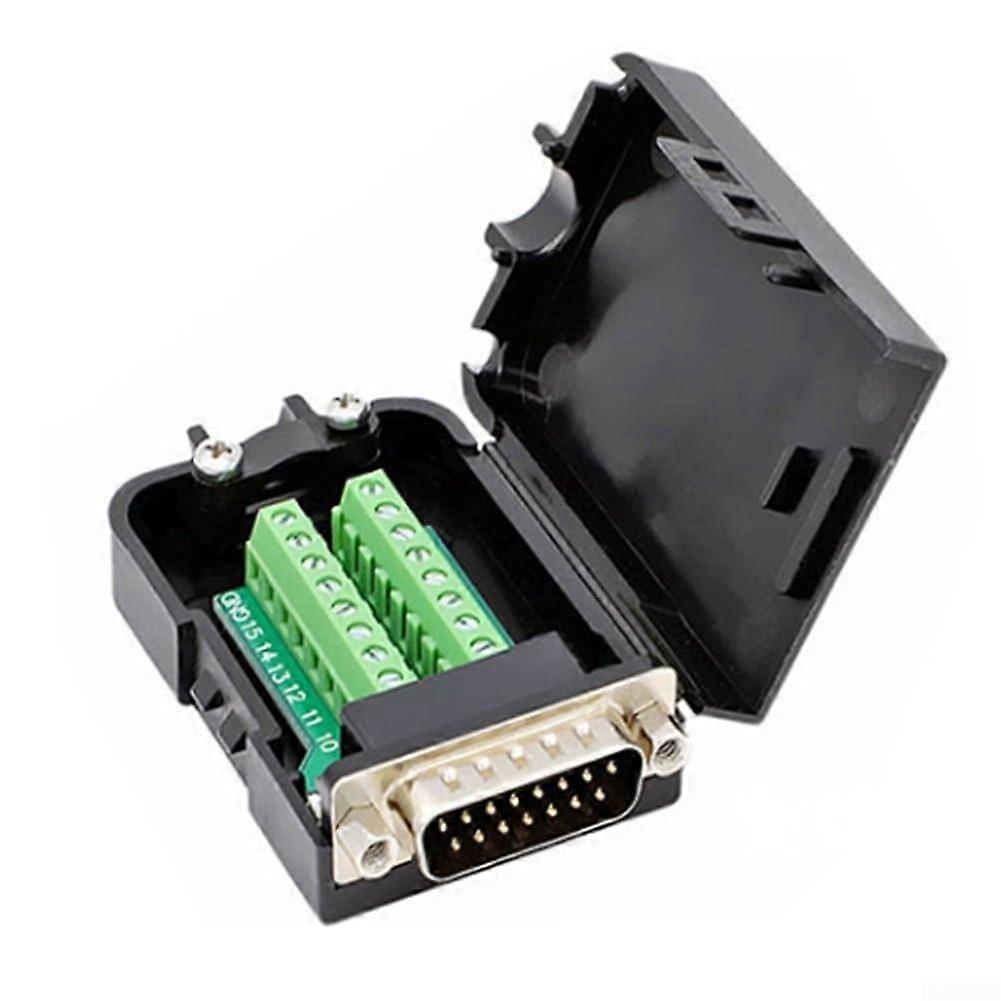 DB15 Breakout Board with Protective Shell Seal, Solderless DSUB 15Pin Screw Terminal Adapter