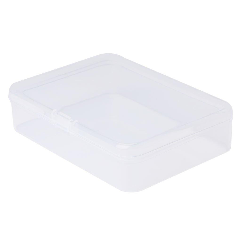 Rectangular Clear Storage Box with Easy Access Compartment, Transparent Organizer for Jewelry and Crafts, 1PC